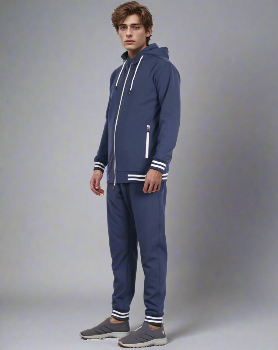 Men’s Scooba Multi Color Rib Tracksuit GYM Activewear Outfit