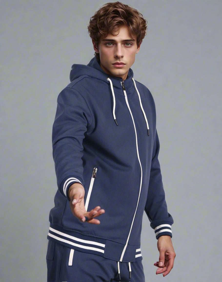 Men’s Scooba Multi Color Rib Tracksuit GYM Activewear Outfit