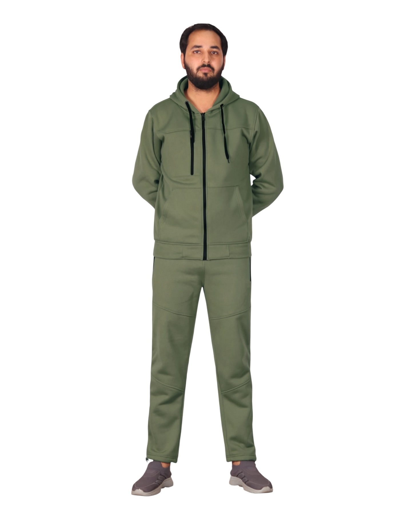 Men's Sweatsuit Soft Fleece Sweat Jacket with Sweatpants