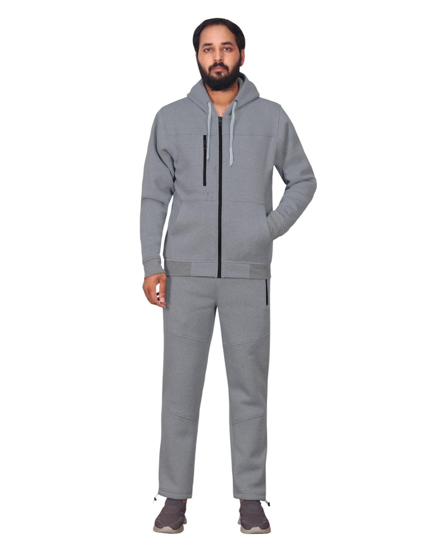 Men's Sweatsuit Soft Fleece Sweat Jacket with Sweatpants