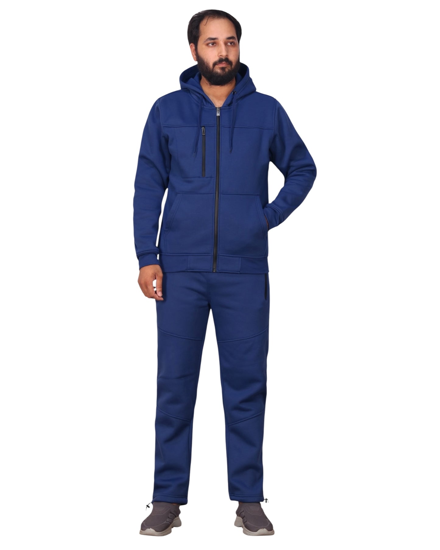 Men's Sweatsuit Soft Fleece Sweat Jacket with Sweatpants