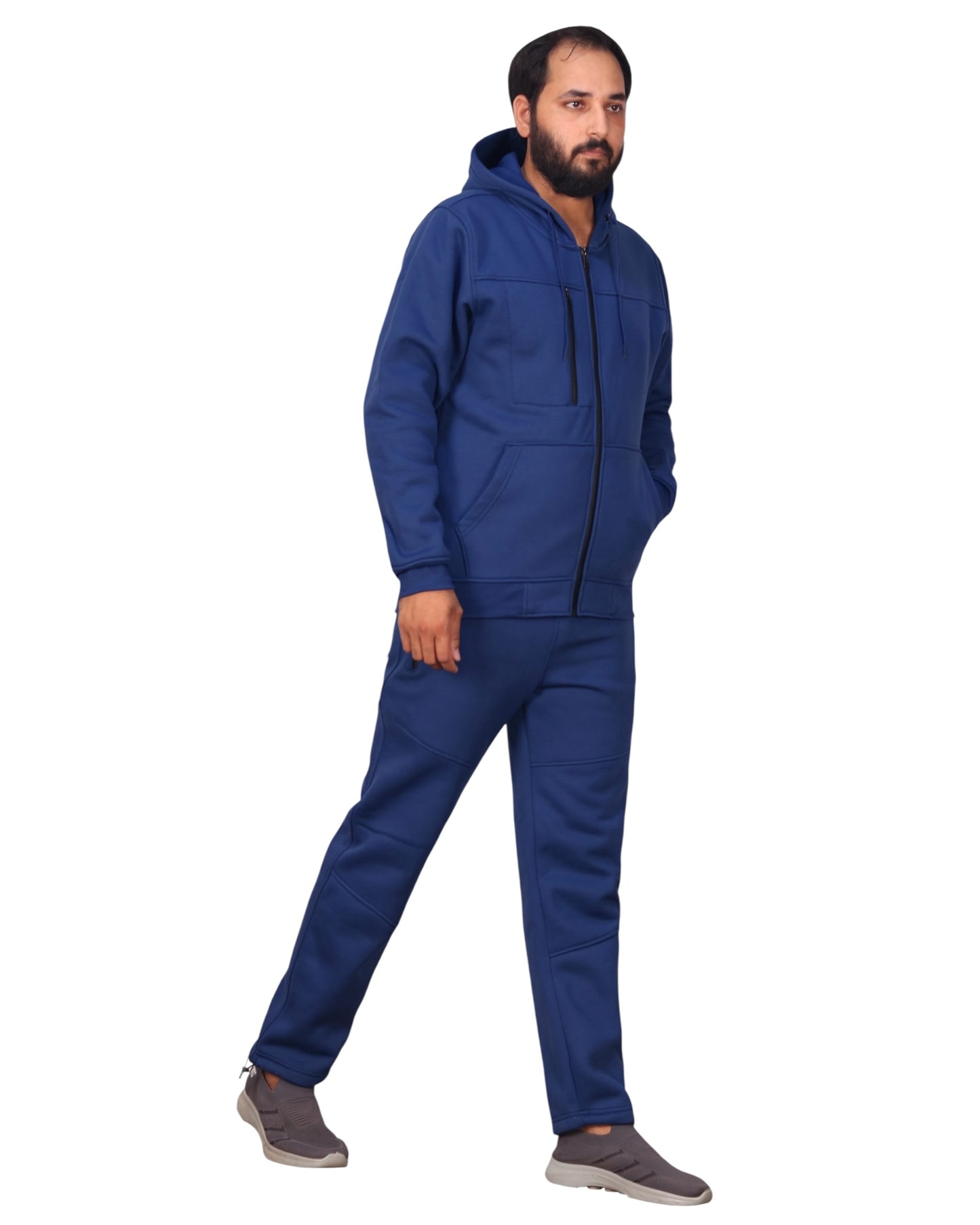 Men's Sweatsuit Soft Fleece Sweat Jacket with Sweatpants