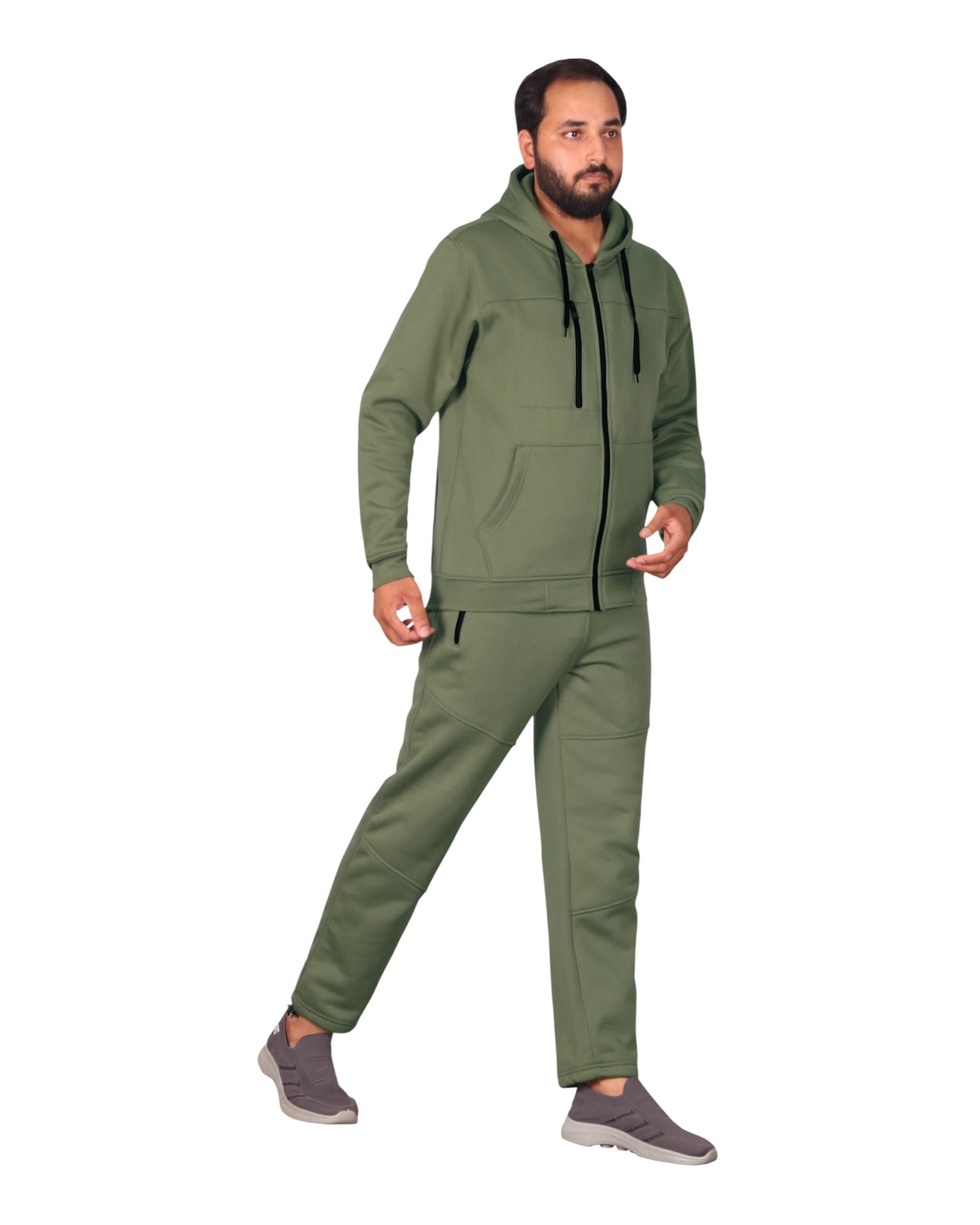 Men's Sweatsuit Soft Fleece Sweat Jacket with Sweatpants