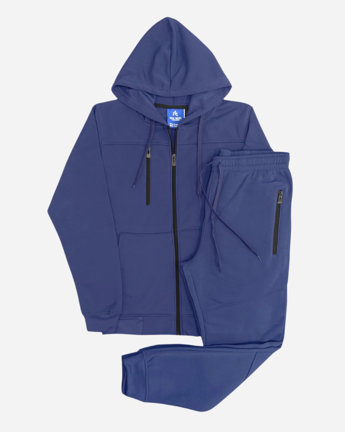 Men’s Warm Winter Tech Fleece Sweat Jacket Sweatpants Jogger Outfit