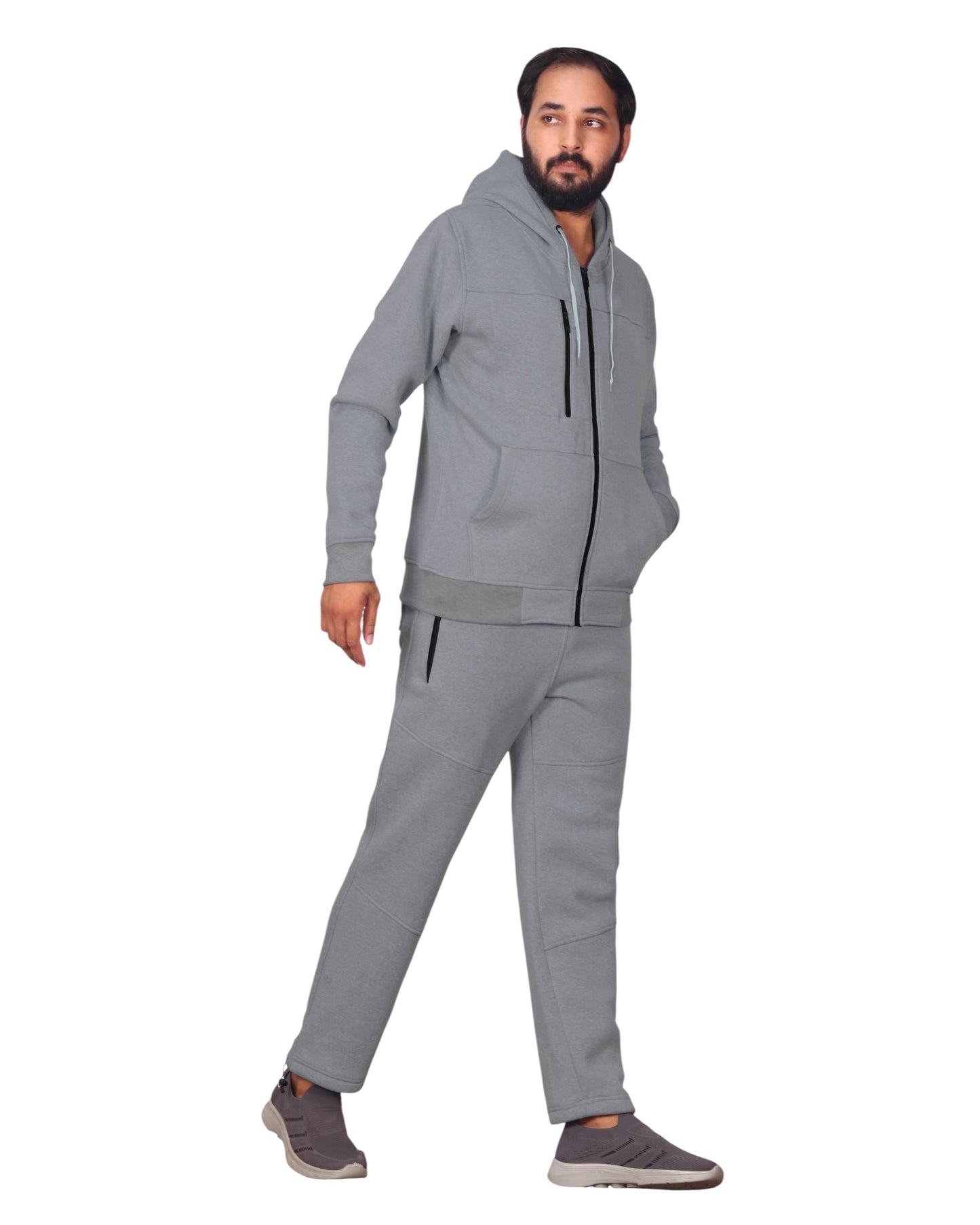 Men's Sweatsuit Soft Fleece Sweat Jacket with Sweatpants