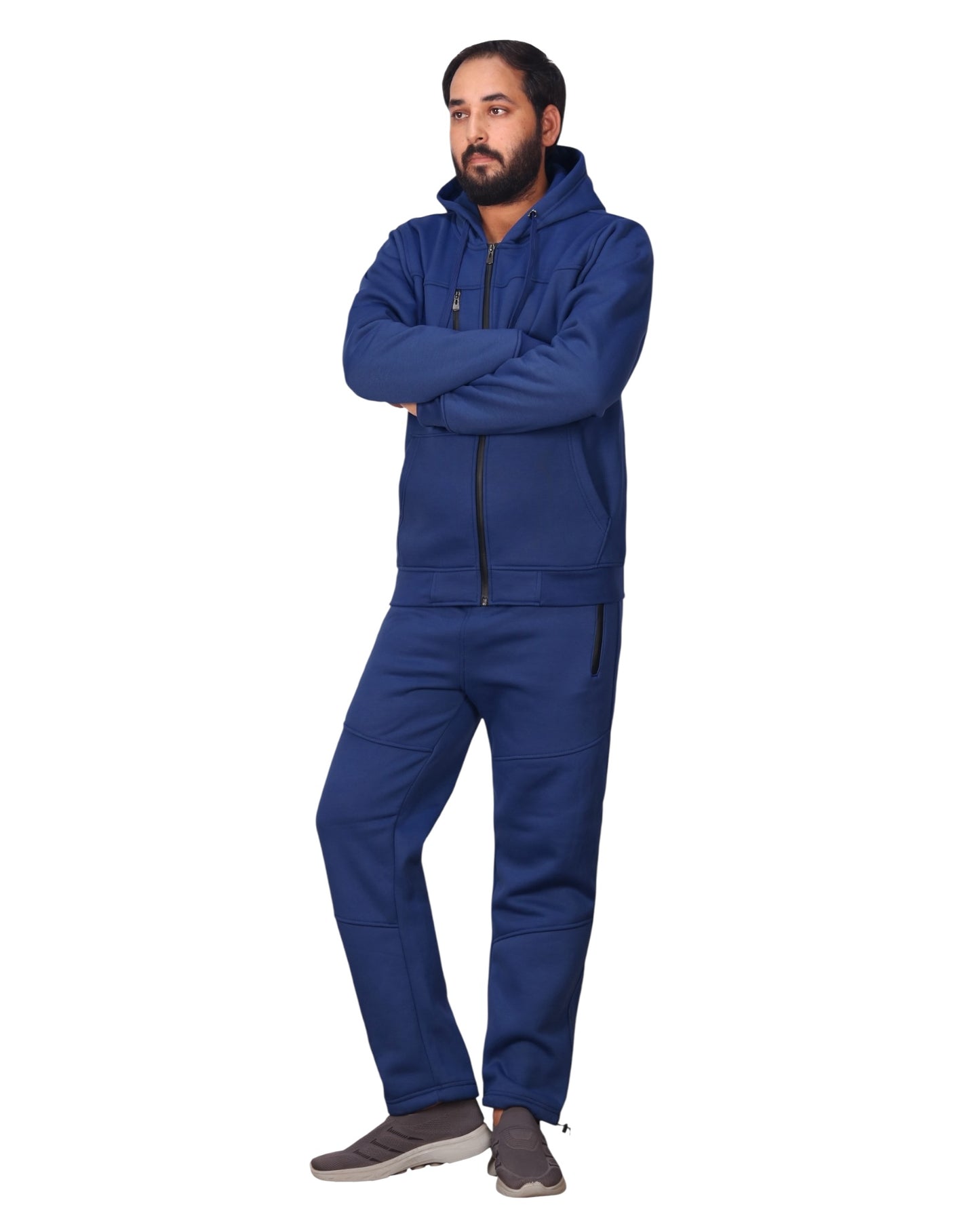 Men's Sweatsuit Soft Fleece Sweat Jacket with Sweatpants