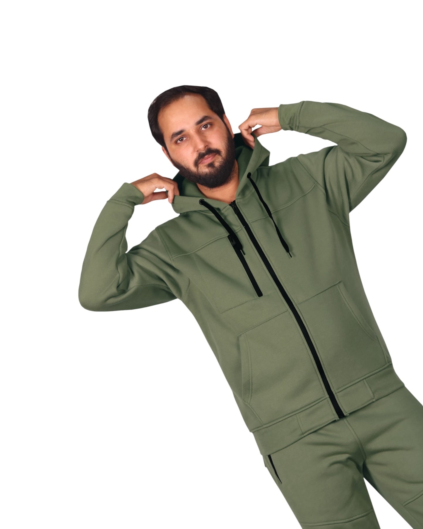 Men's Sweatsuit Soft Fleece Sweat Jacket with Sweatpants