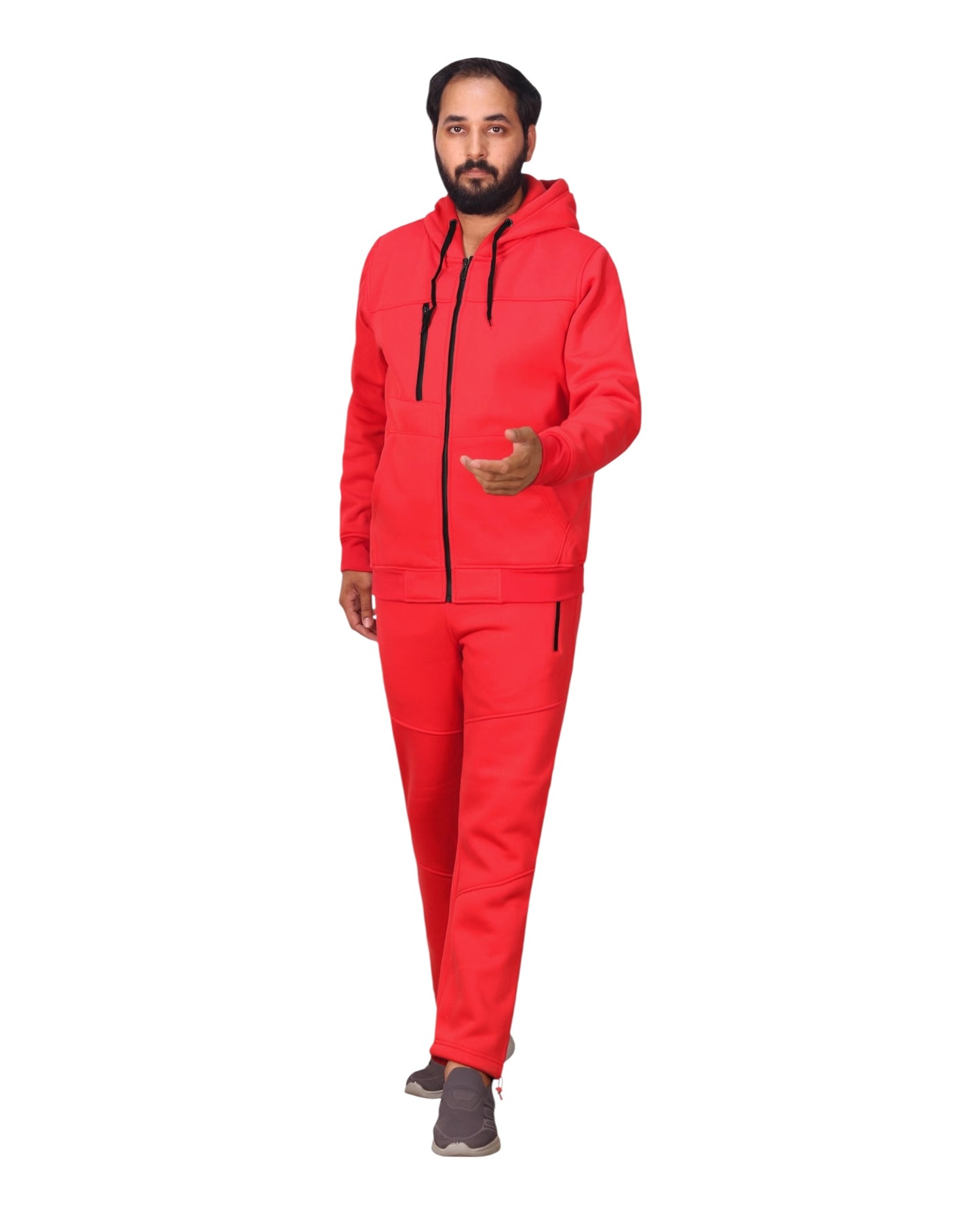 Men's Sweatsuit Soft Fleece Sweat Jacket with Sweatpants