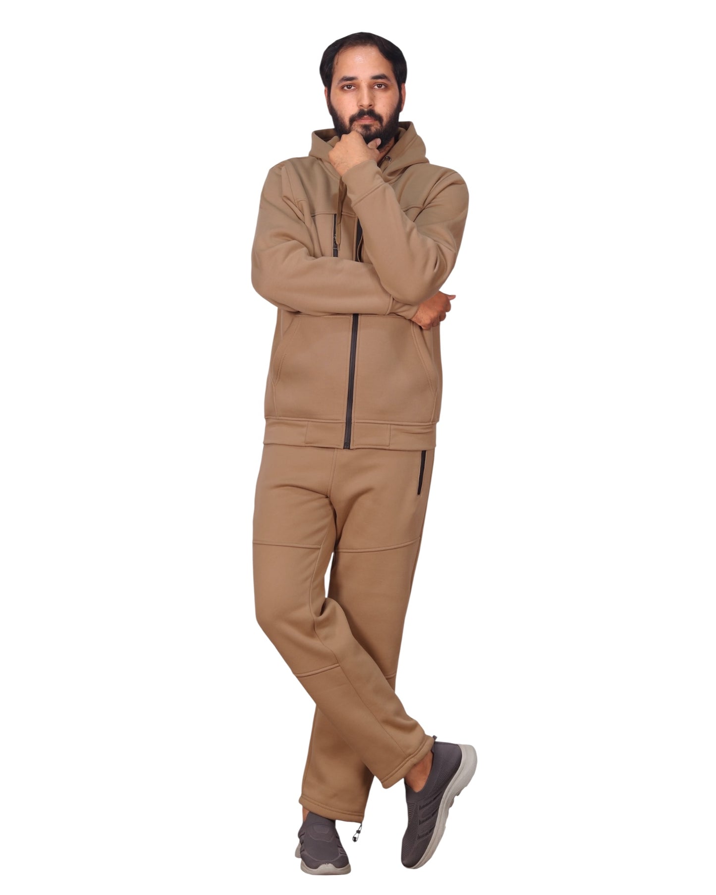 Men's Sweatsuit Soft Fleece Sweat Jacket with Sweatpants