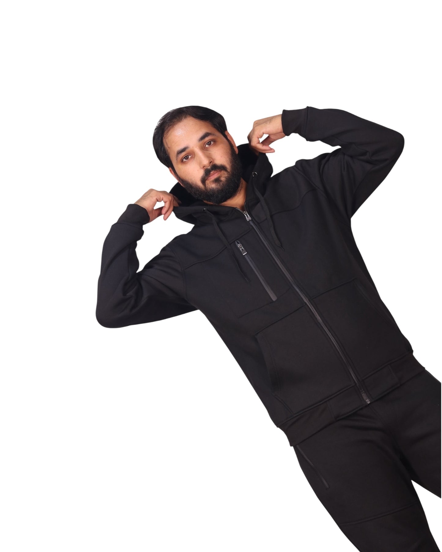 Men's Sweatsuit Soft Fleece Sweat Jacket with Sweatpants
