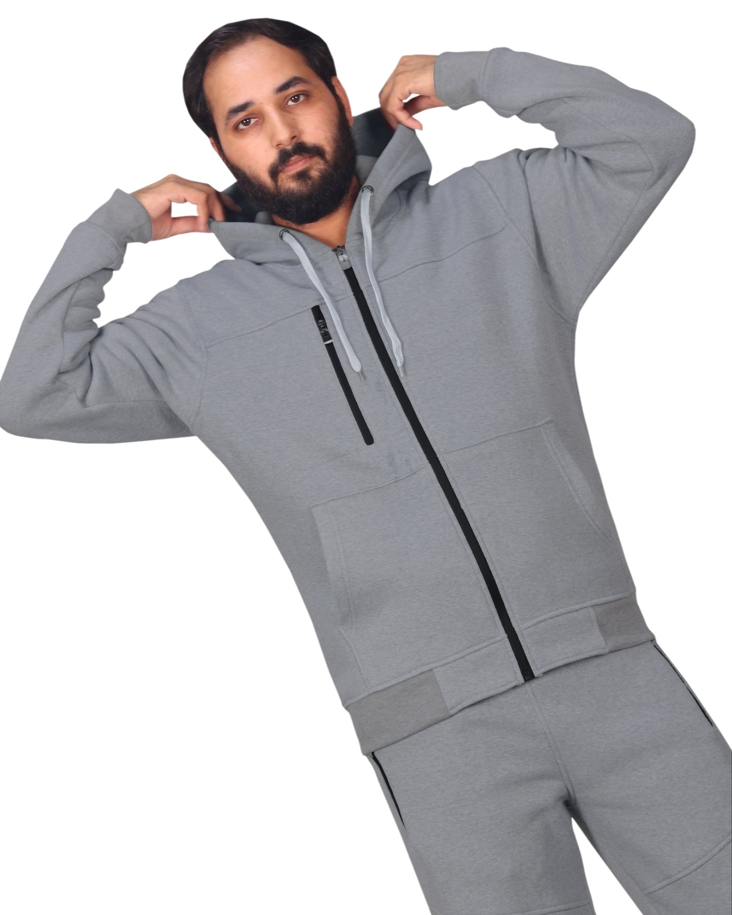 Men's Sweatsuit Soft Fleece Sweat Jacket with Sweatpants