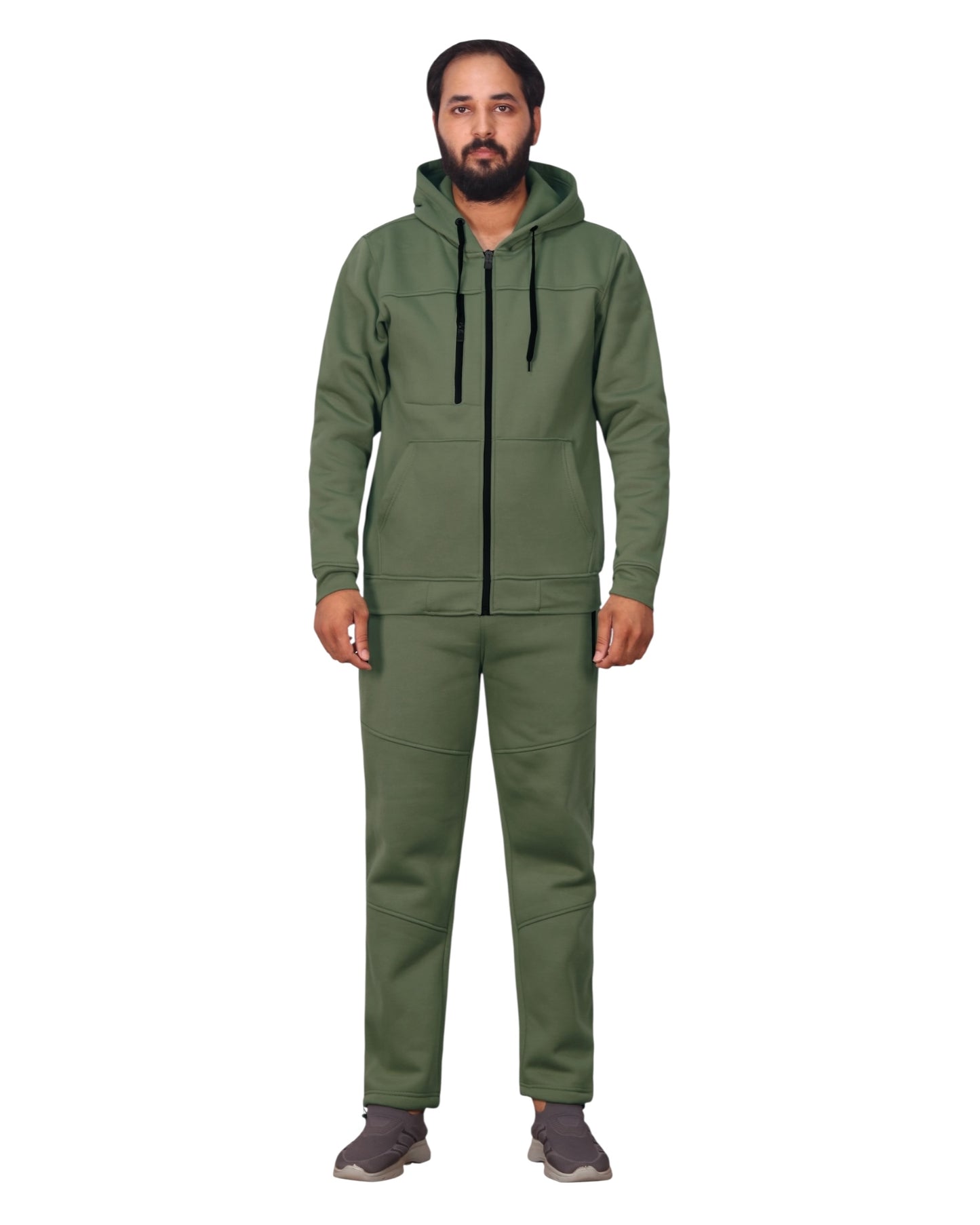 Men's Sweatsuit Soft Fleece Sweat Jacket with Sweatpants