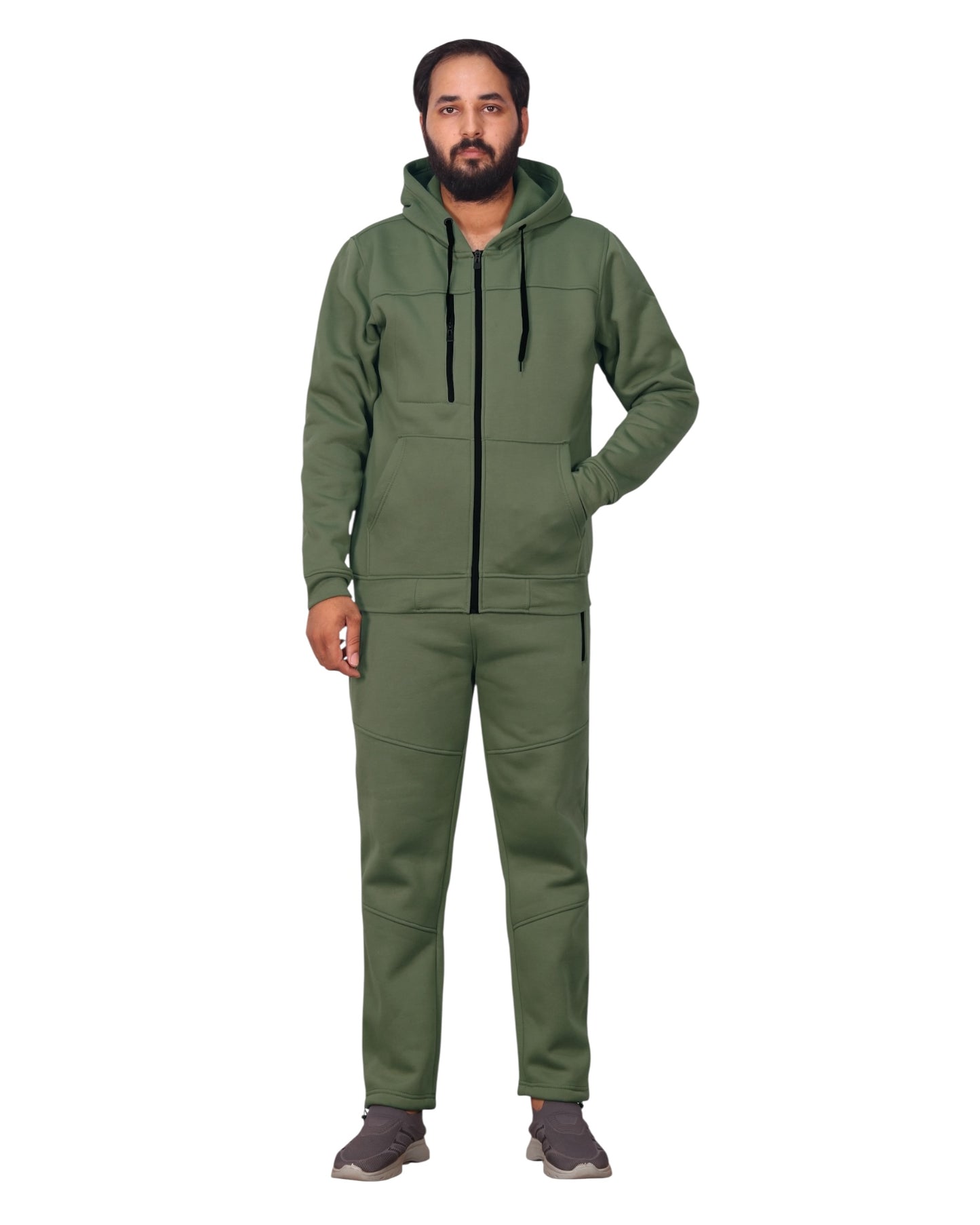 Men's Sweatsuit Soft Fleece Sweat Jacket with Sweatpants