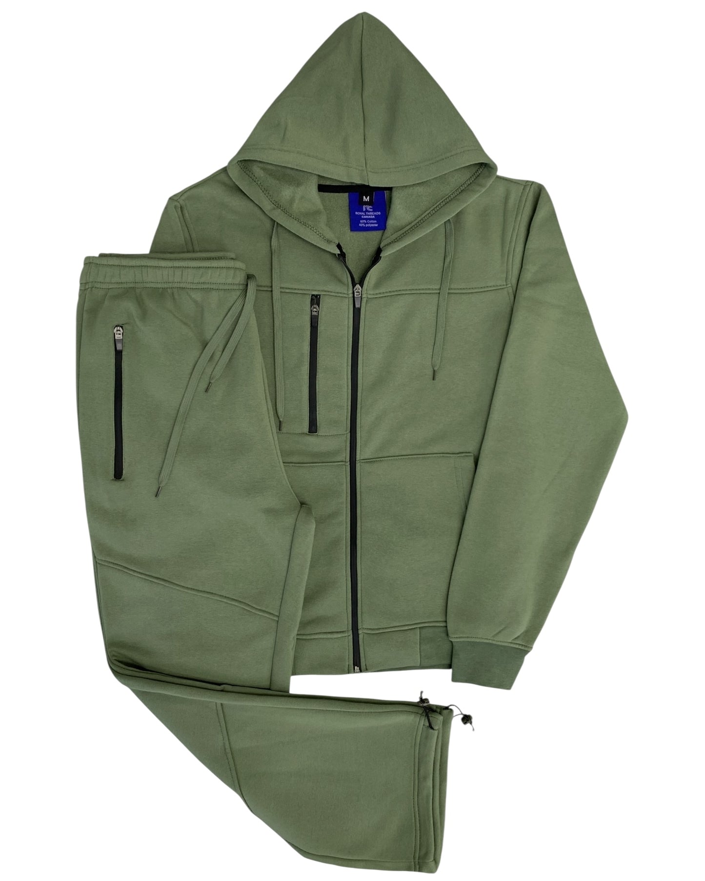 Men's Sweatsuit Soft Fleece Sweat Jacket with Sweatpants