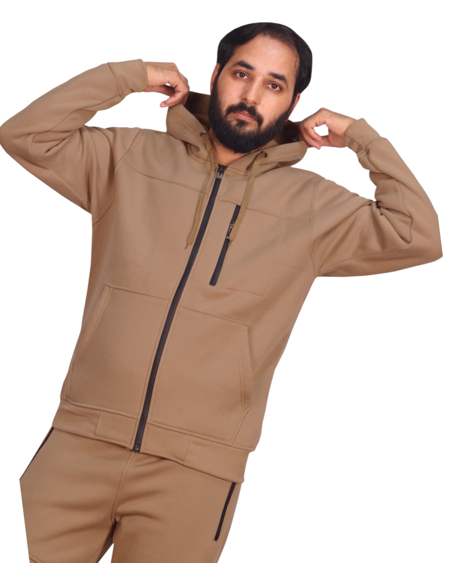 Men's Sweatsuit Soft Fleece Sweat Jacket with Sweatpants