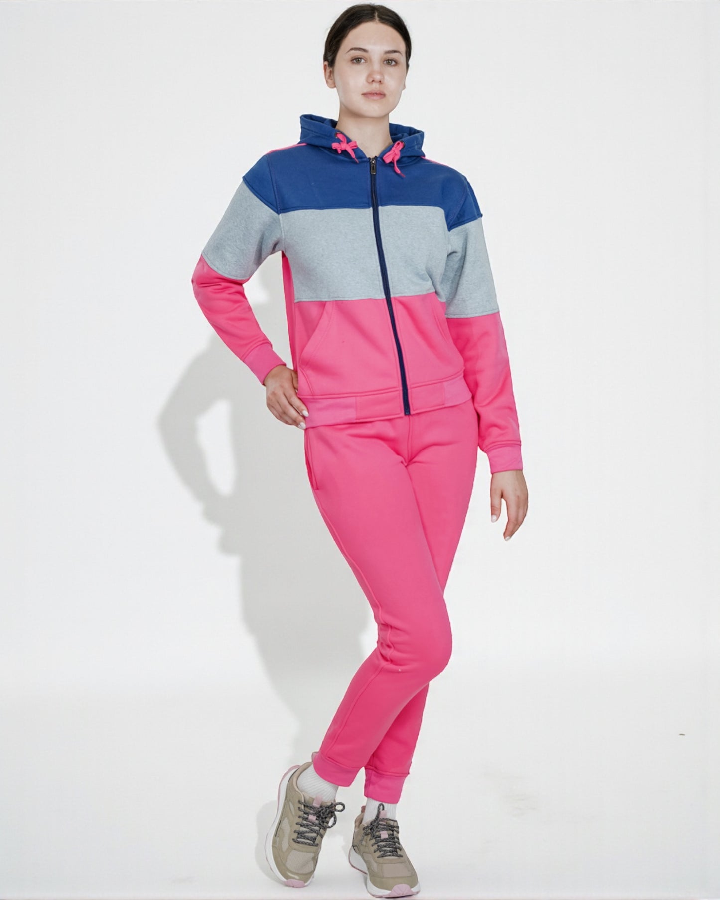 Women’s ColorBlock Zip-Up Sweatsuit