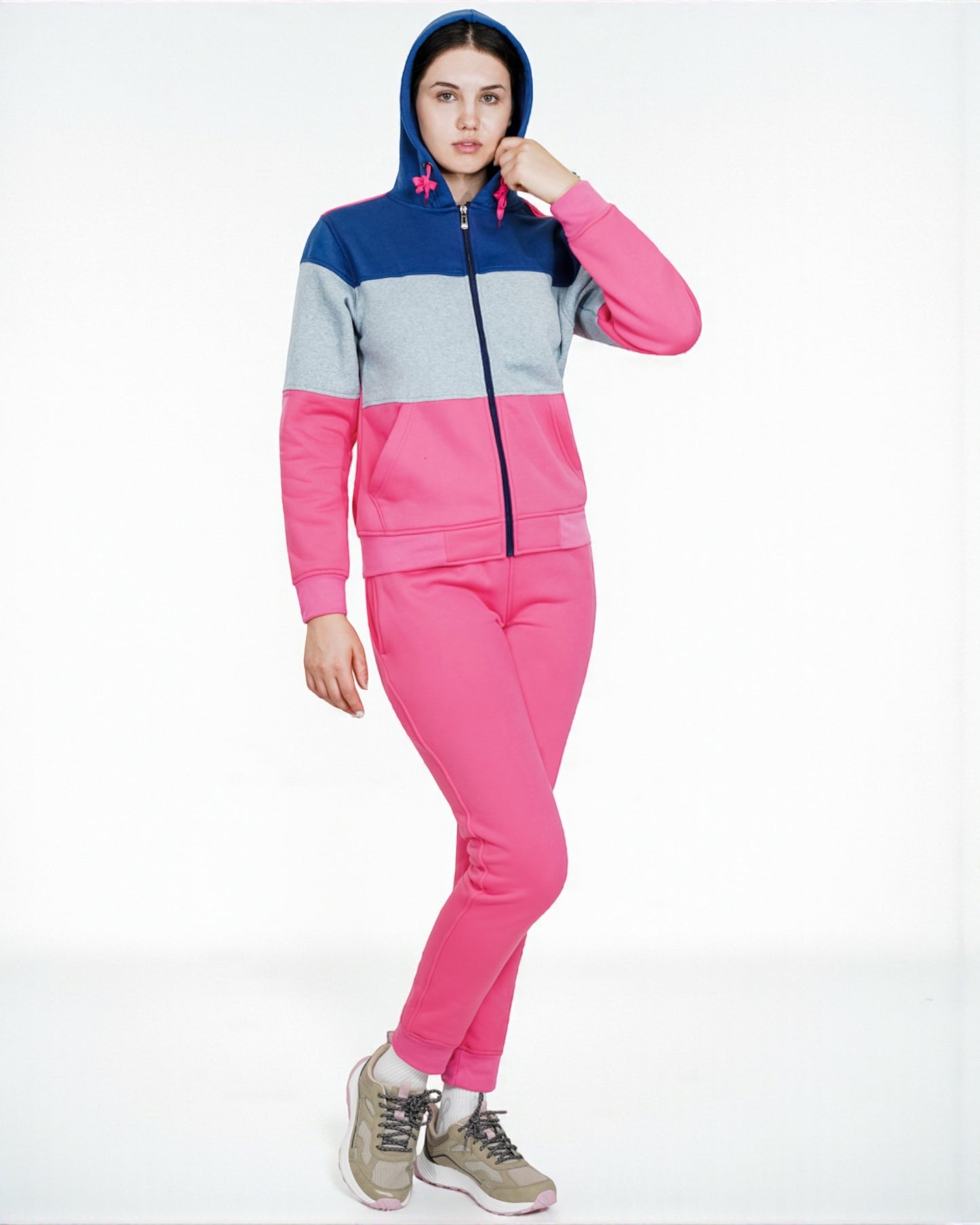 Women’s ColorBlock Zip-Up Sweatsuit