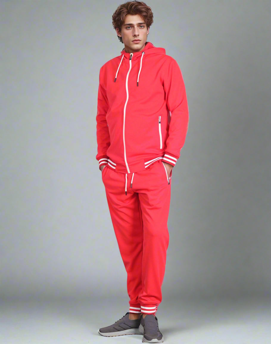 Men’s Scooba Multi Color Rib Tracksuit GYM Activewear Outfit