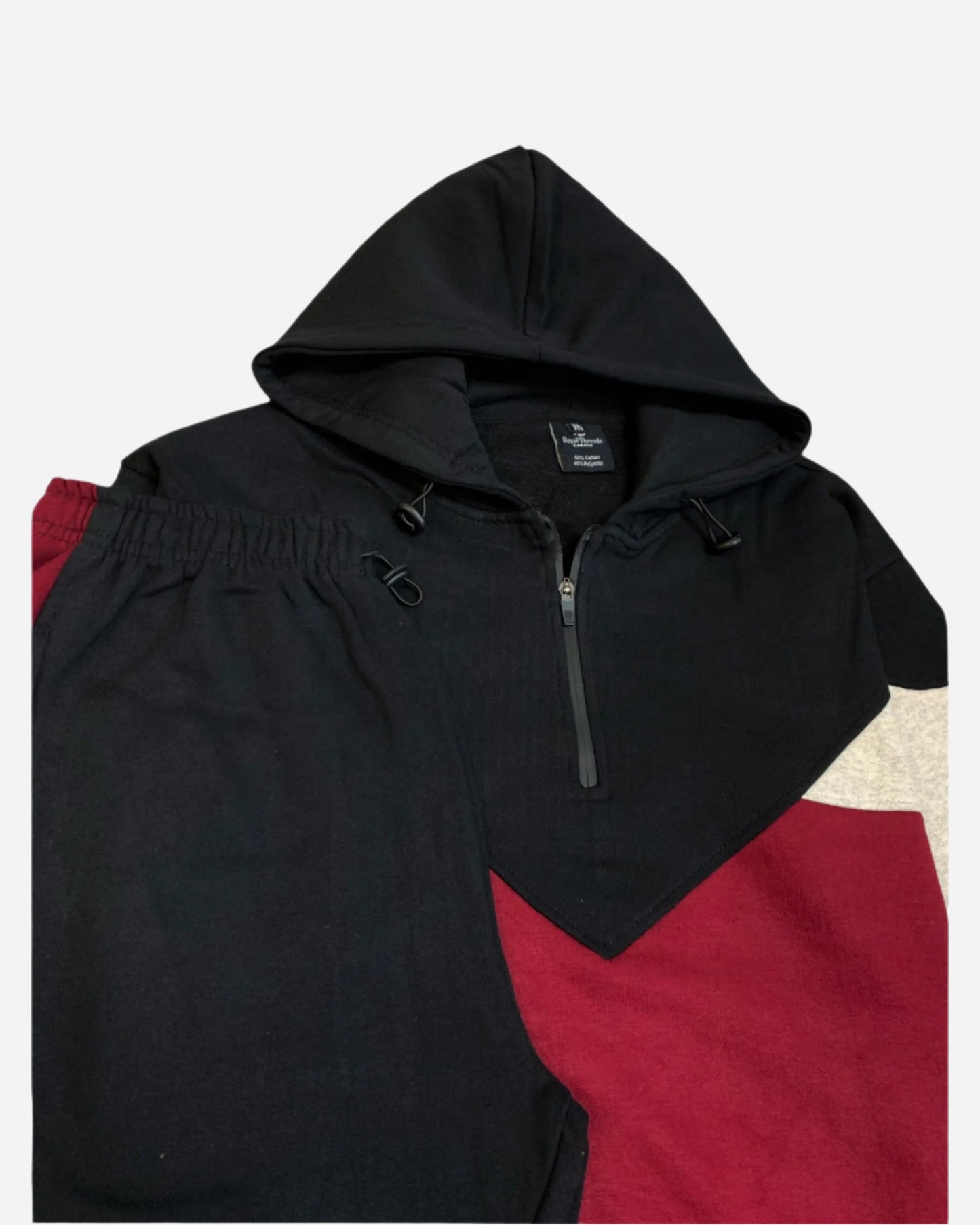 Men’s 2-Piece Quarter Zip Resilience Fleece Hoodie Sweatsuit