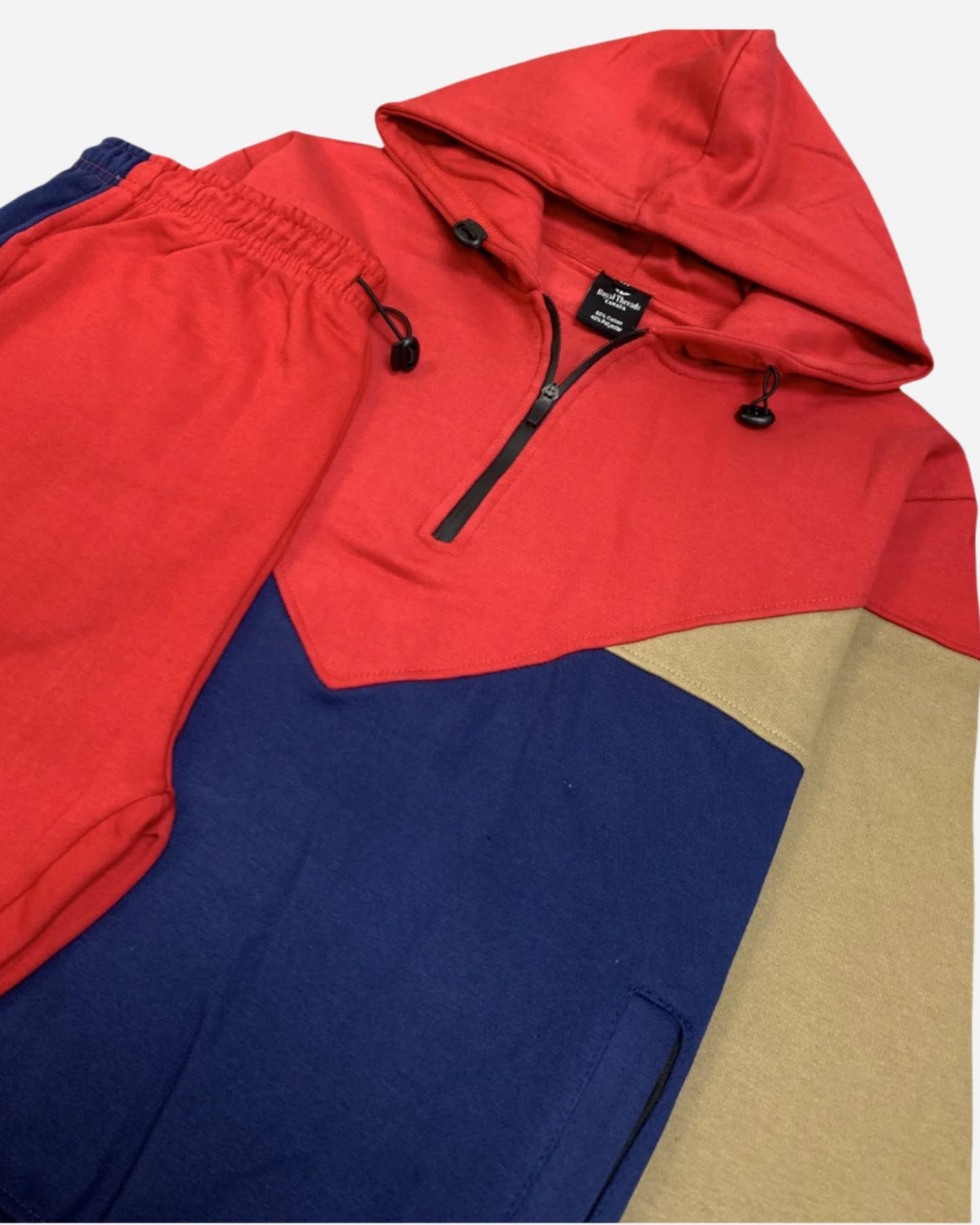Men’s 2-Piece Quarter Zip Resilience Fleece Hoodie Sweatsuit