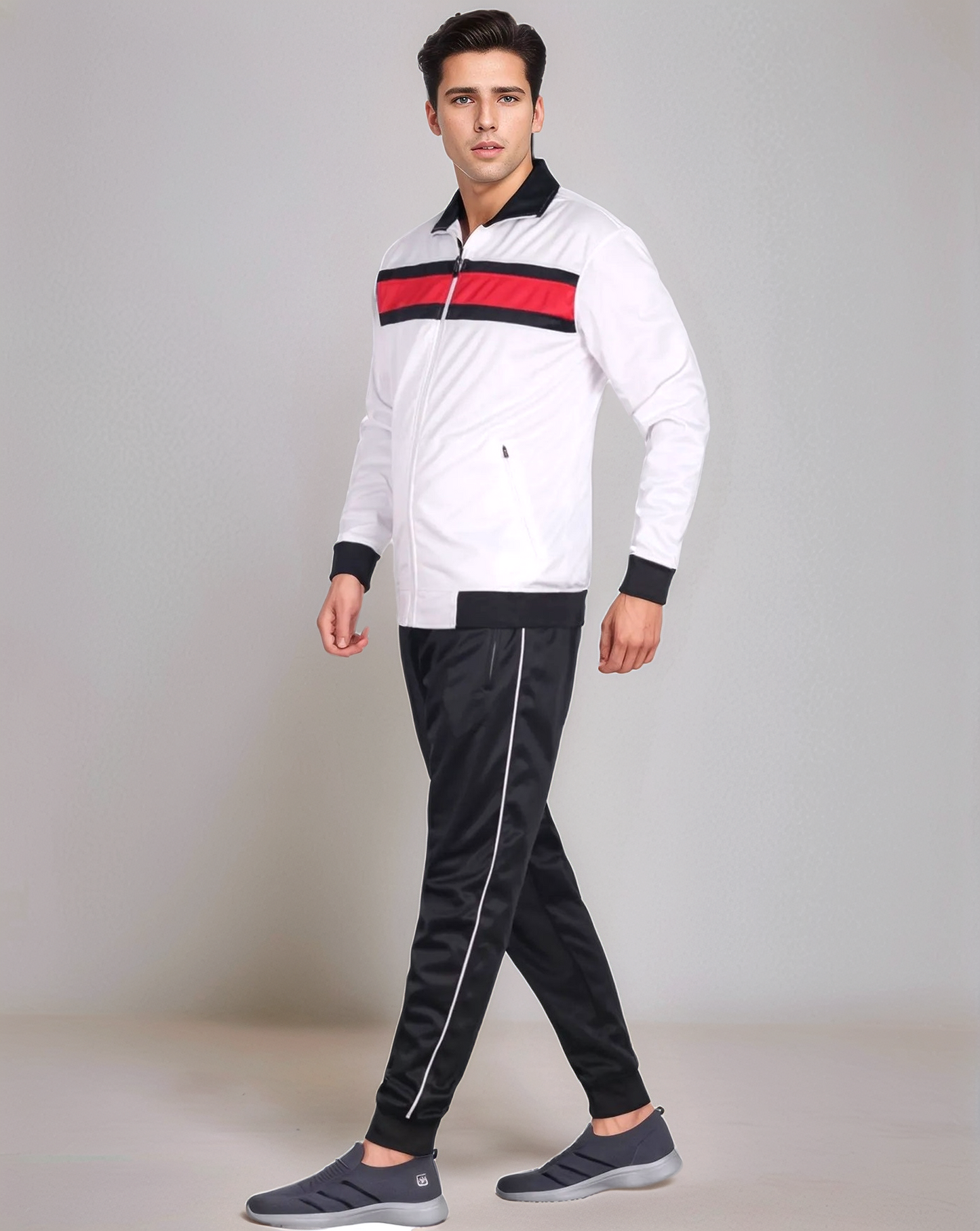Men's Tracksuit contrast Color 2-piece Set