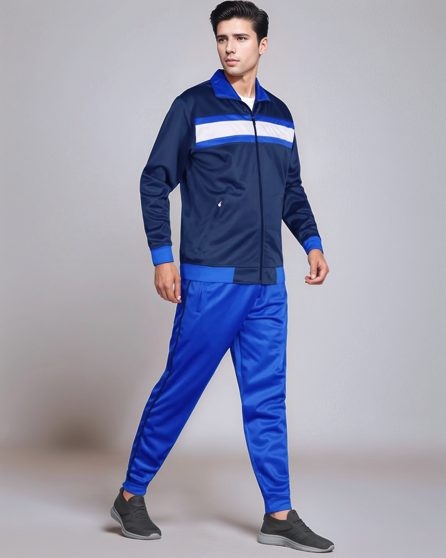 Men's Tracksuit contrast Color 2-piece Set
