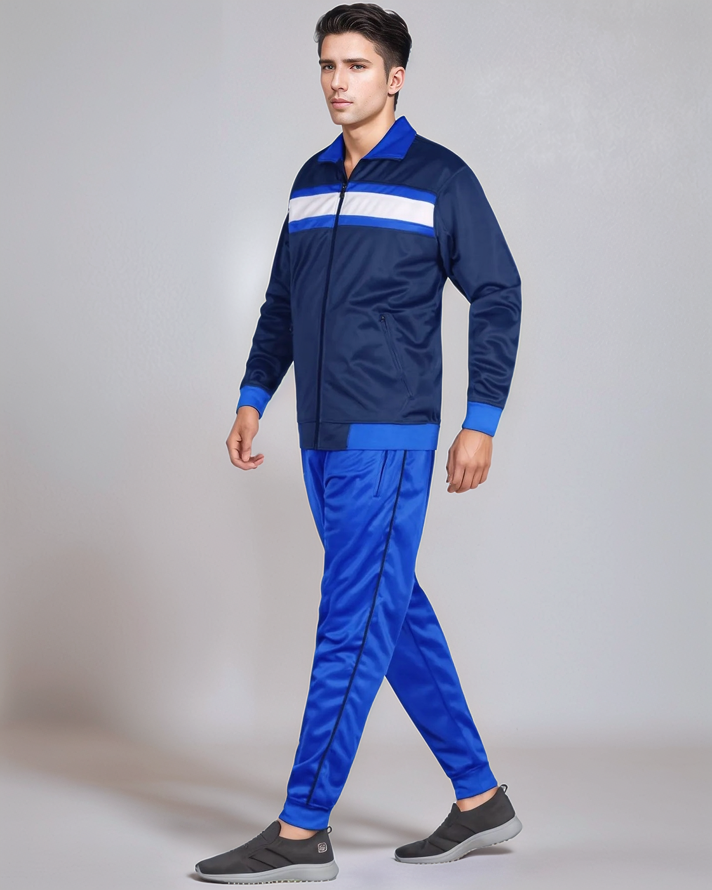 Men's Tracksuit contrast Color 2-piece Set