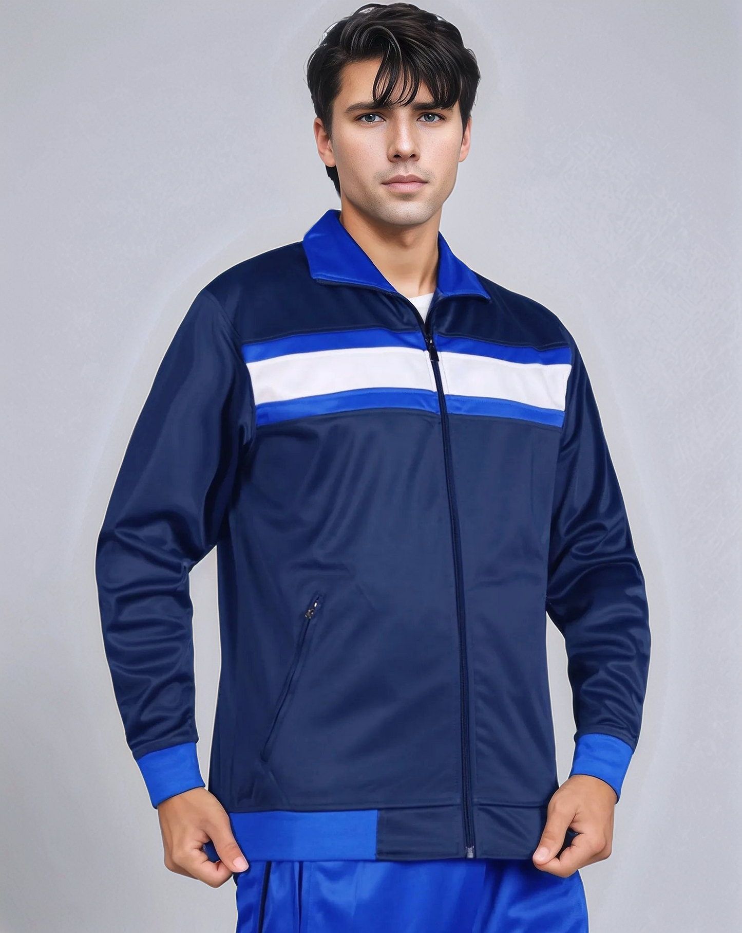 Men's Tracksuit contrast Color 2-piece Set