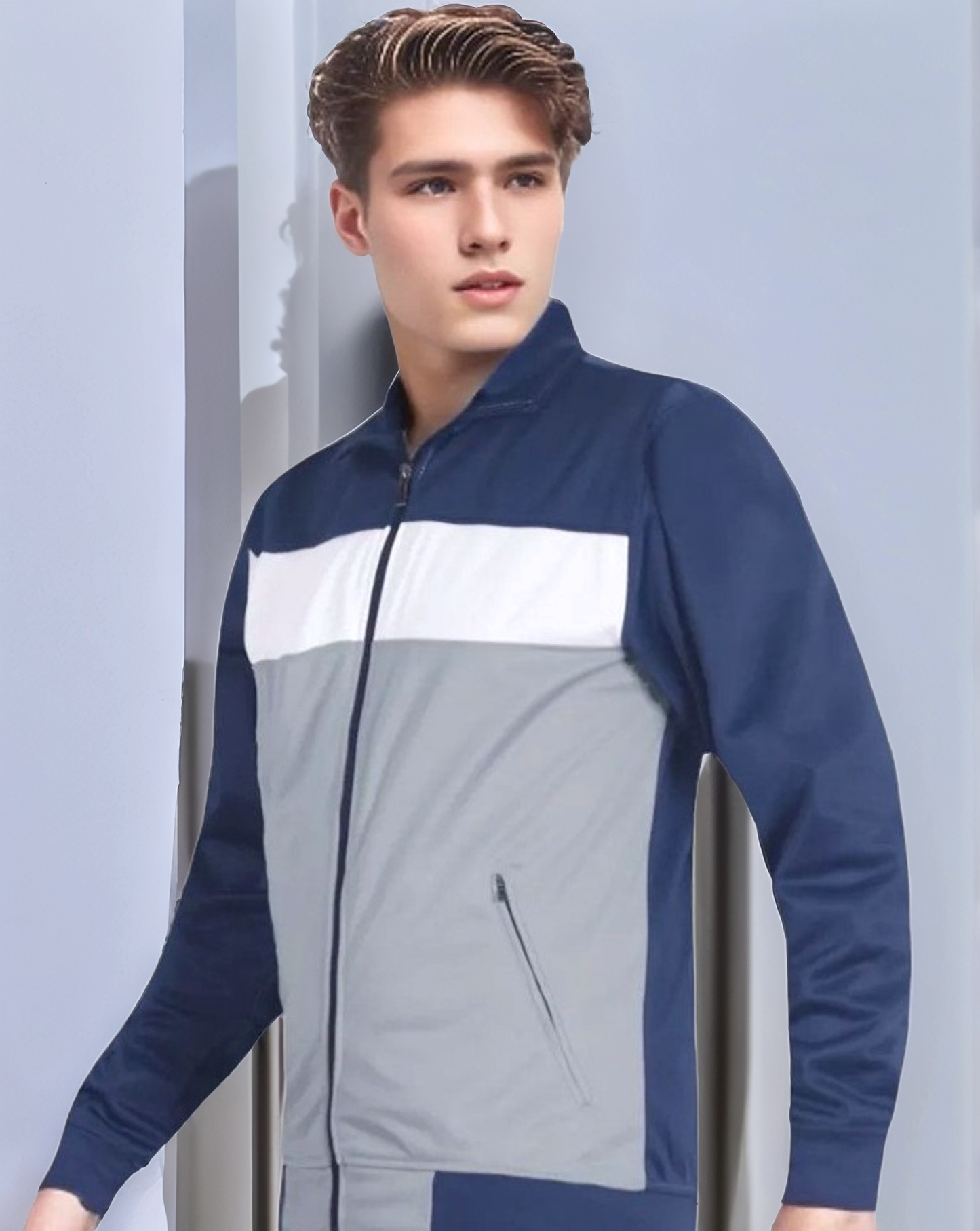 Men’s 2-Piece Tracksuit Traditional Coral Blocks Active Track Jacket and Track pants Outfit