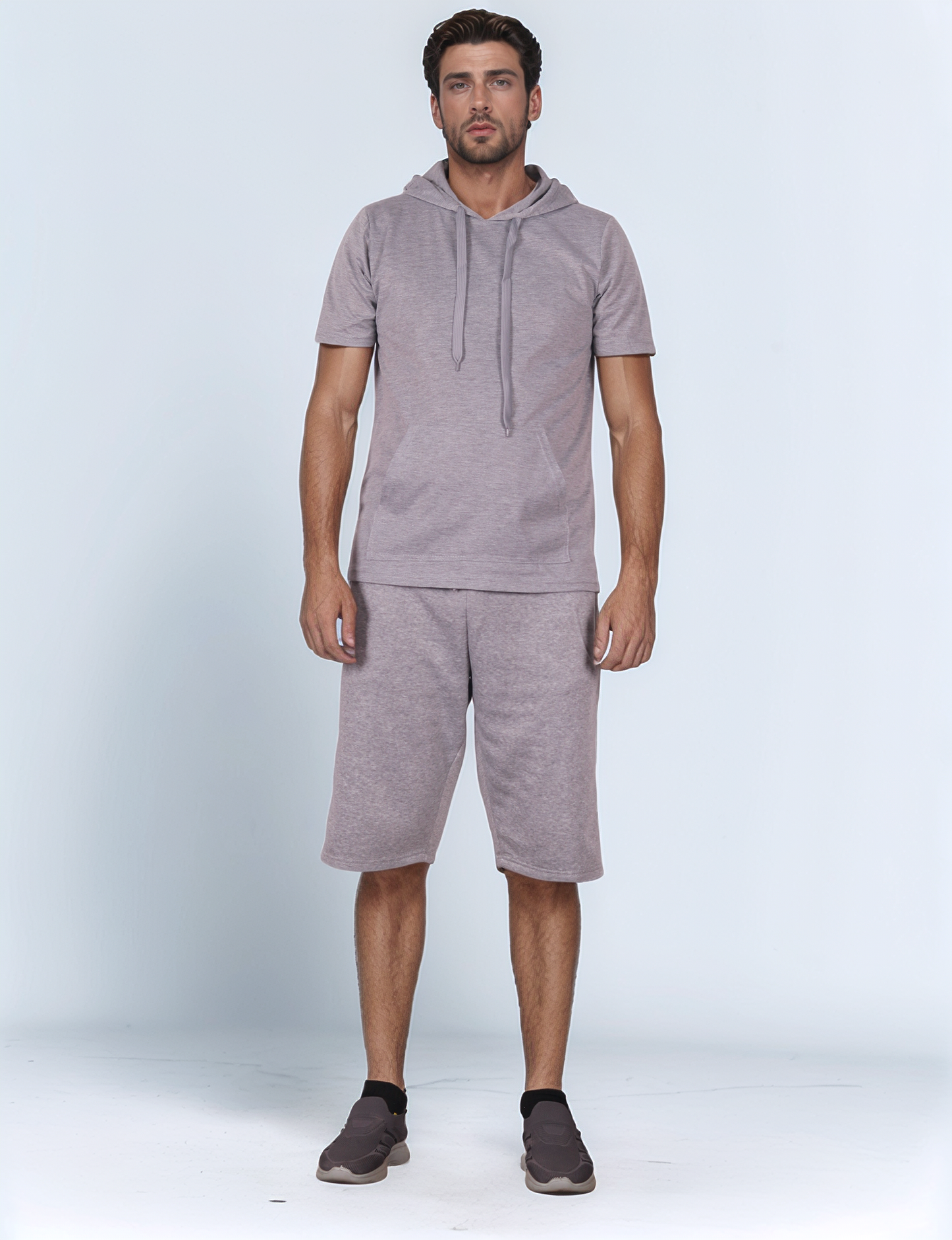 Men’s 2 Piece Solid Color Regular Fit Shorts Set Summer Outfit