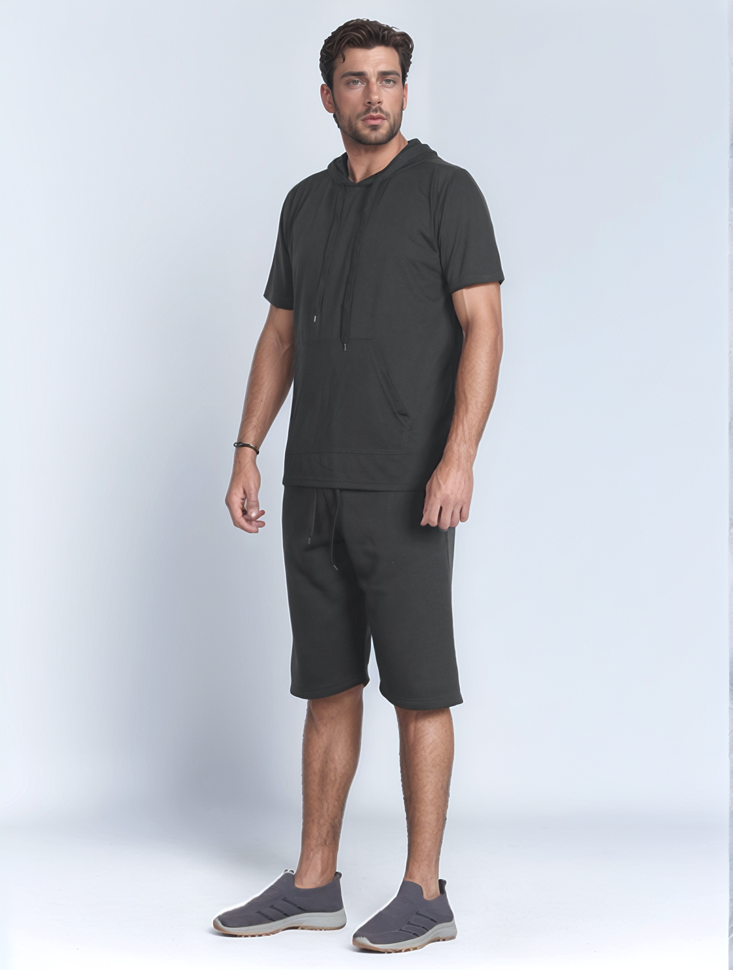 Men’s 2 Piece Solid Color Regular Fit Shorts Set Summer Outfit