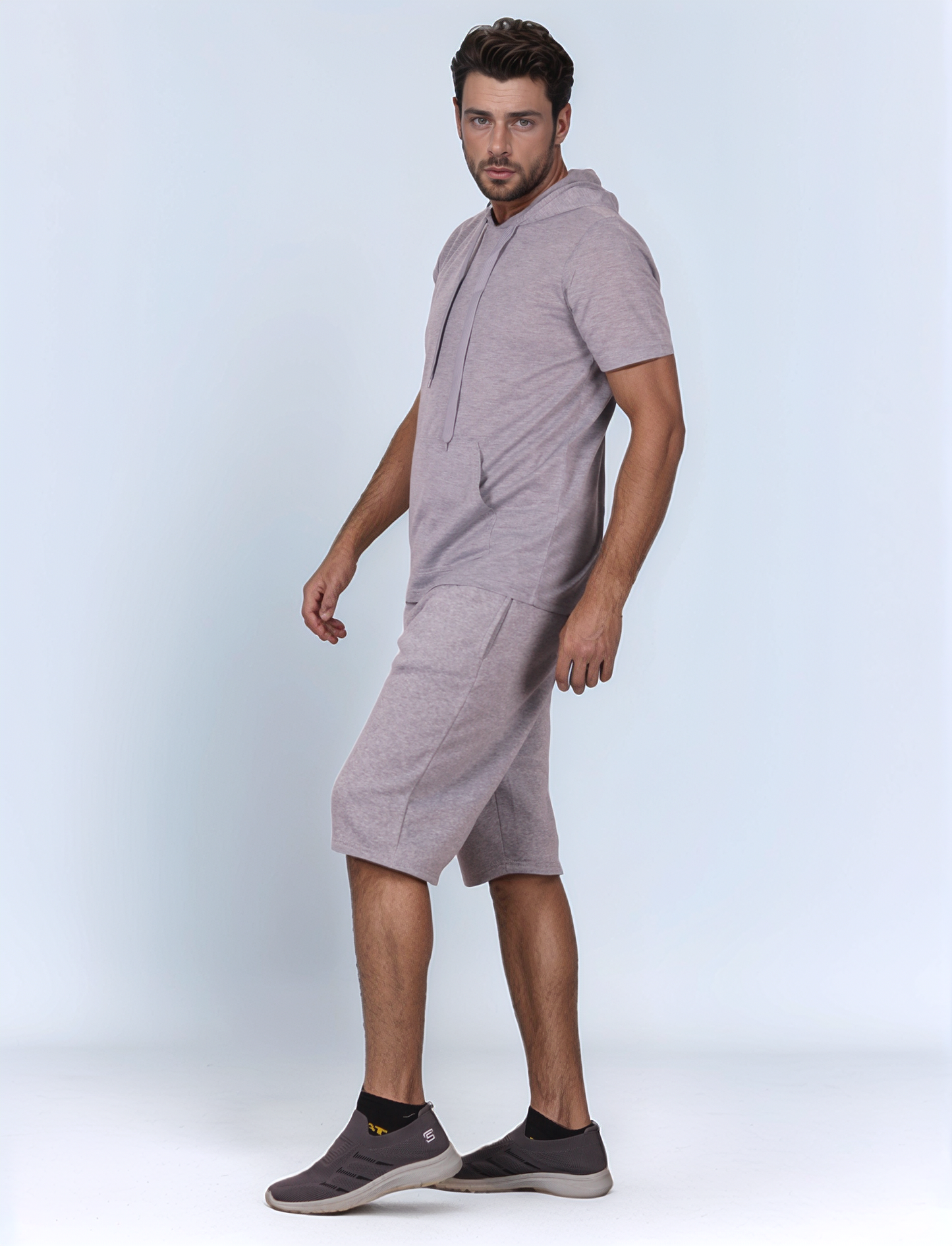 Men’s 2 Piece Solid Color Regular Fit Shorts Set Summer Outfit