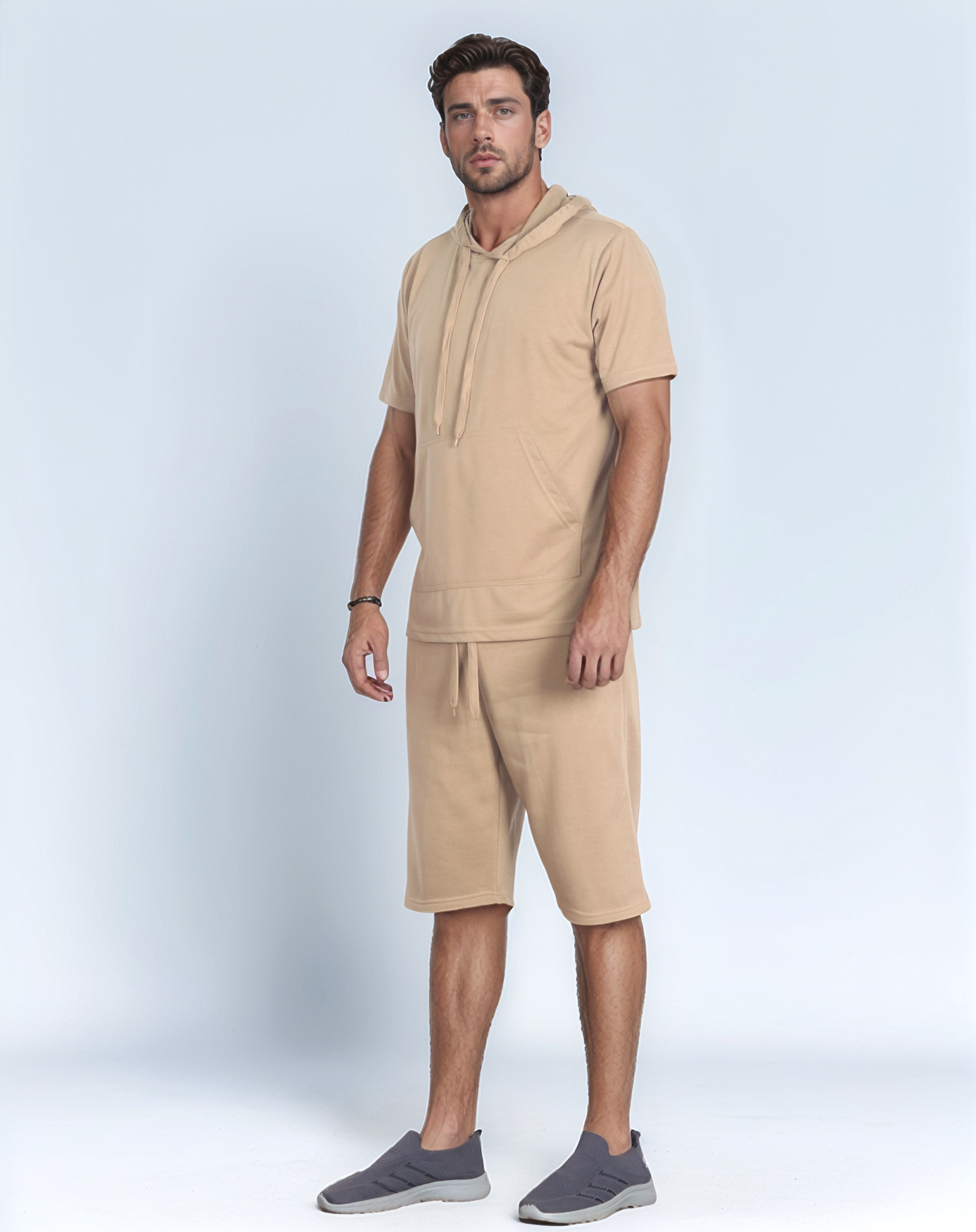 Men’s 2 Piece Solid Color Regular Fit Shorts Set Summer Outfit