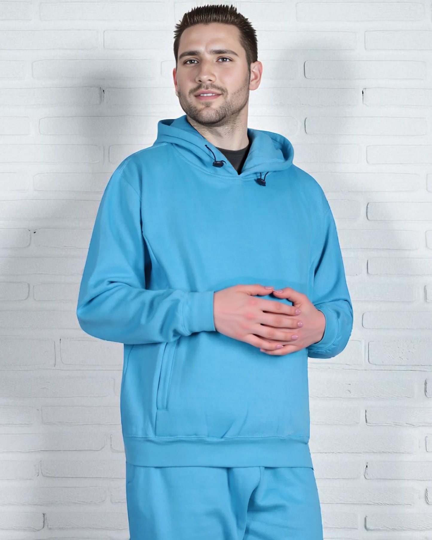 Men’s 2-Piece Classic Fleece Suit Pullover Hoodie Heavy Quality Fleece with Sweatpants