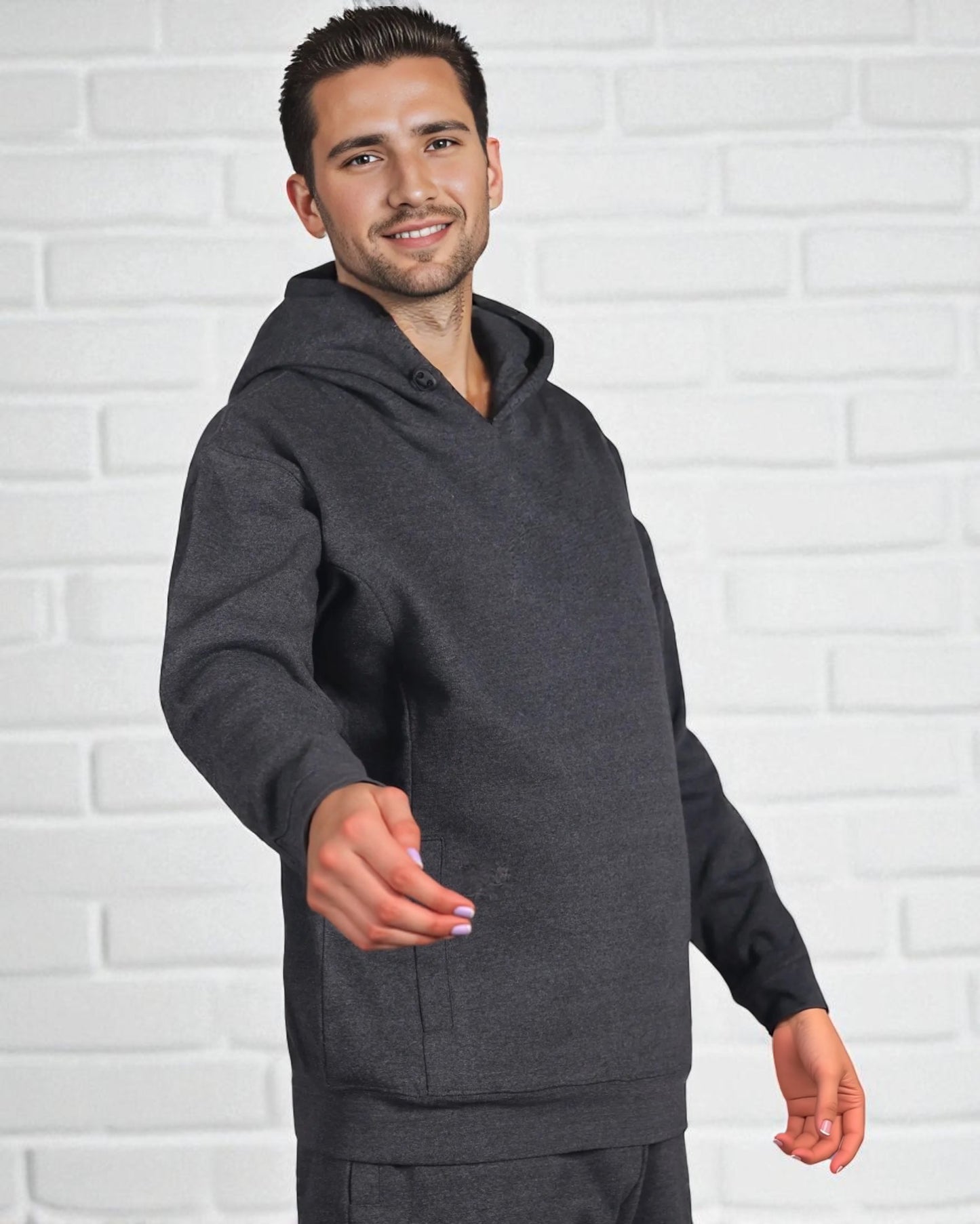 Men’s 2-Piece Classic Fleece Suit Pullover Hoodie Heavy Quality Fleece with Sweatpants