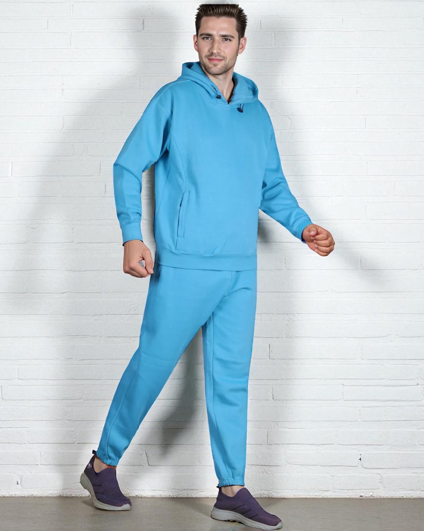 Men’s 2-Piece Classic Fleece Suit Pullover Hoodie Heavy Quality Fleece with Sweatpants