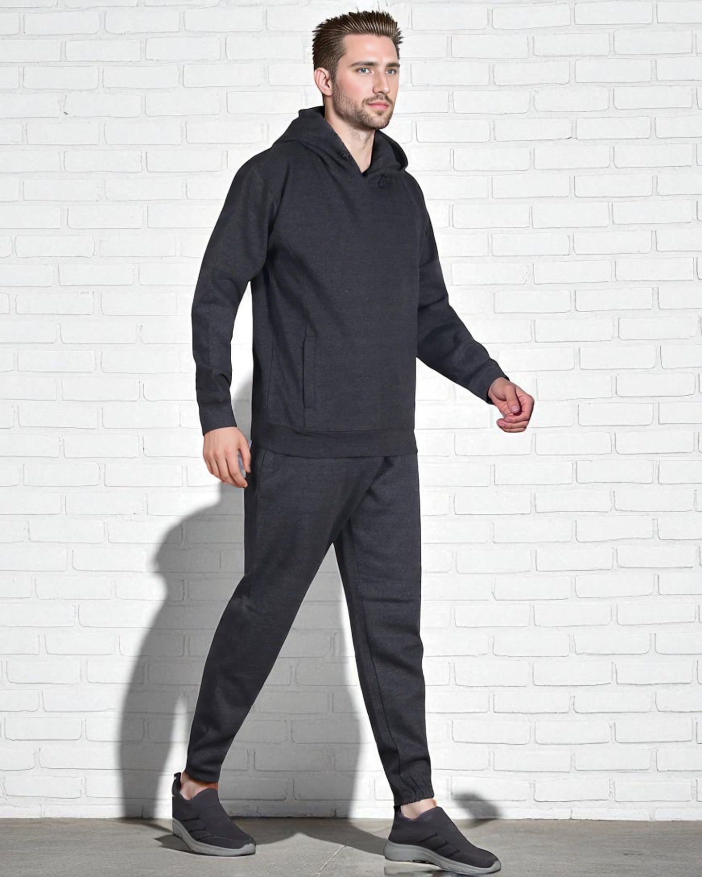 Men’s 2-Piece Classic Fleece Suit Pullover Hoodie Heavy Quality Fleece with Sweatpants