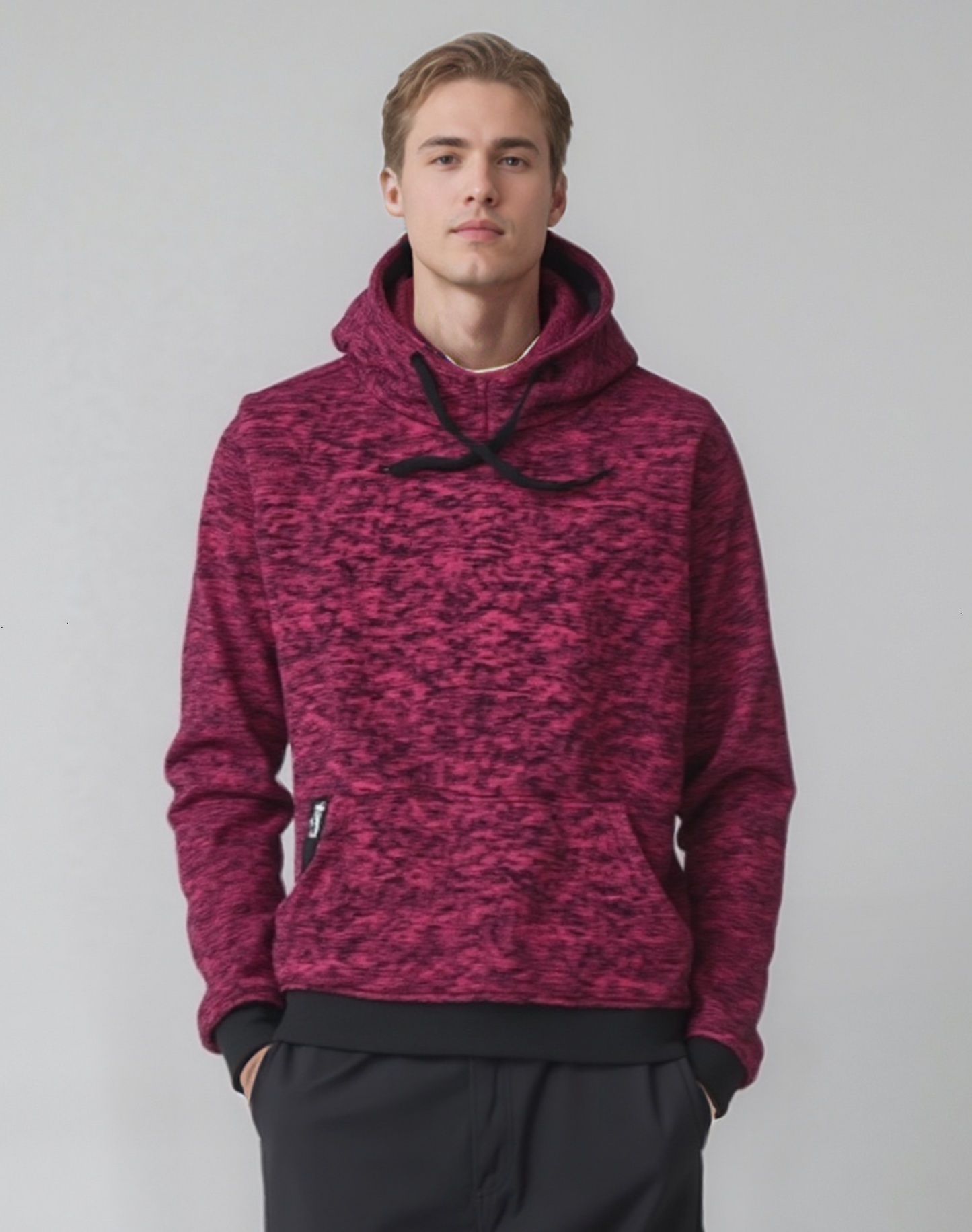 Men’s Solid Color Full Sleeves Spring Wear Pullover Catonic Hoodie