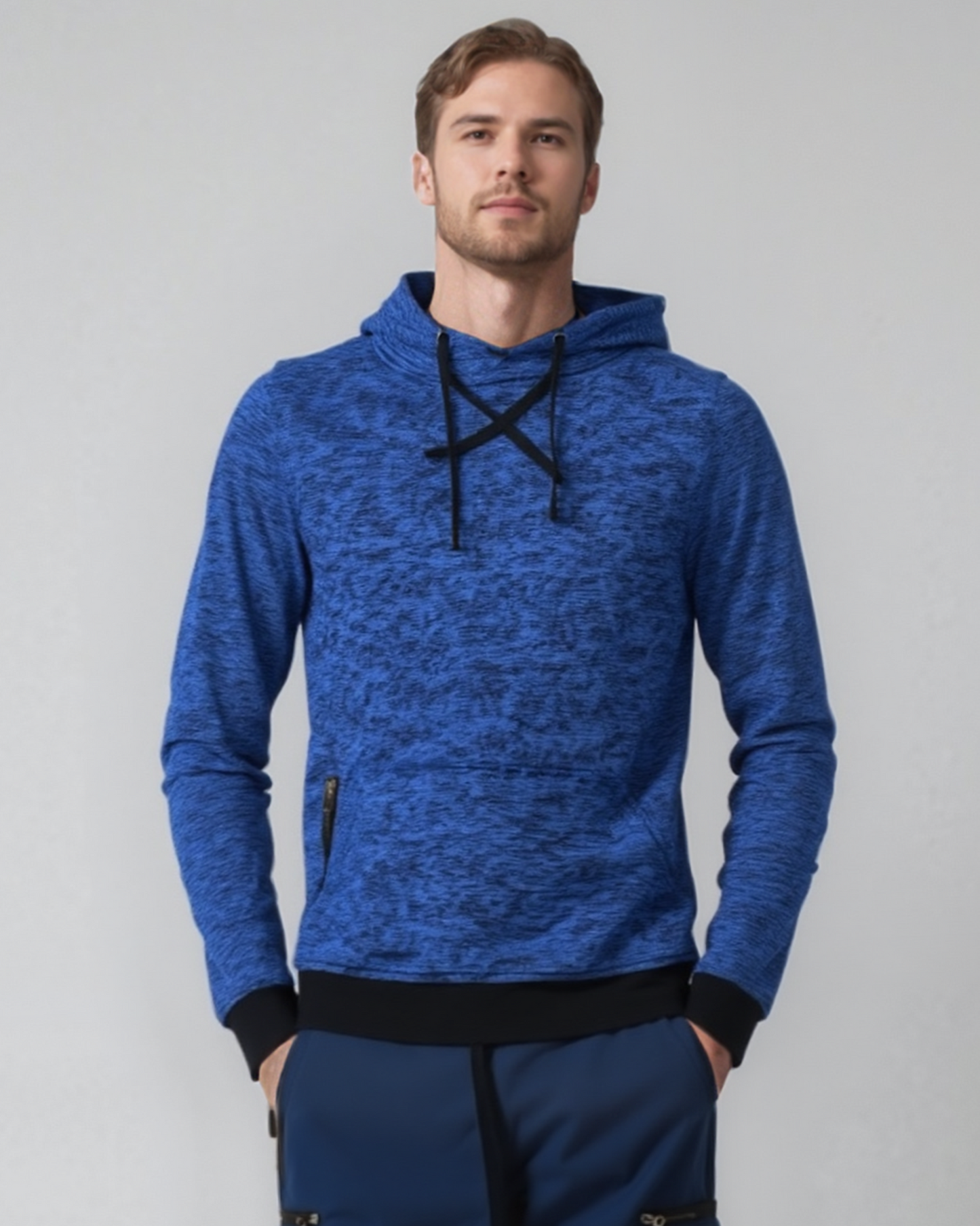Men’s Solid Color Full Sleeves Spring Wear Pullover Catonic Hoodie