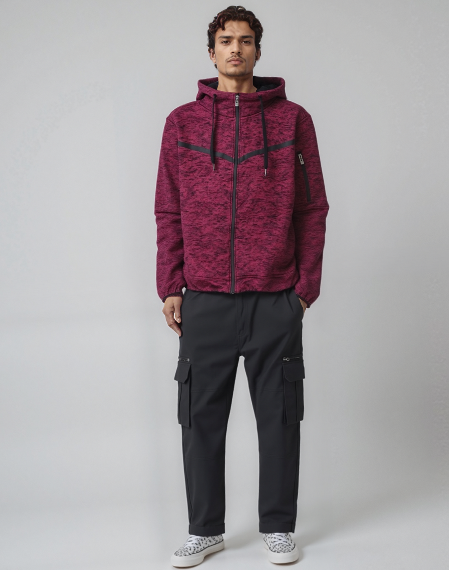 Men’s Solid Tech Fleece Spring Catonic Hoodie
