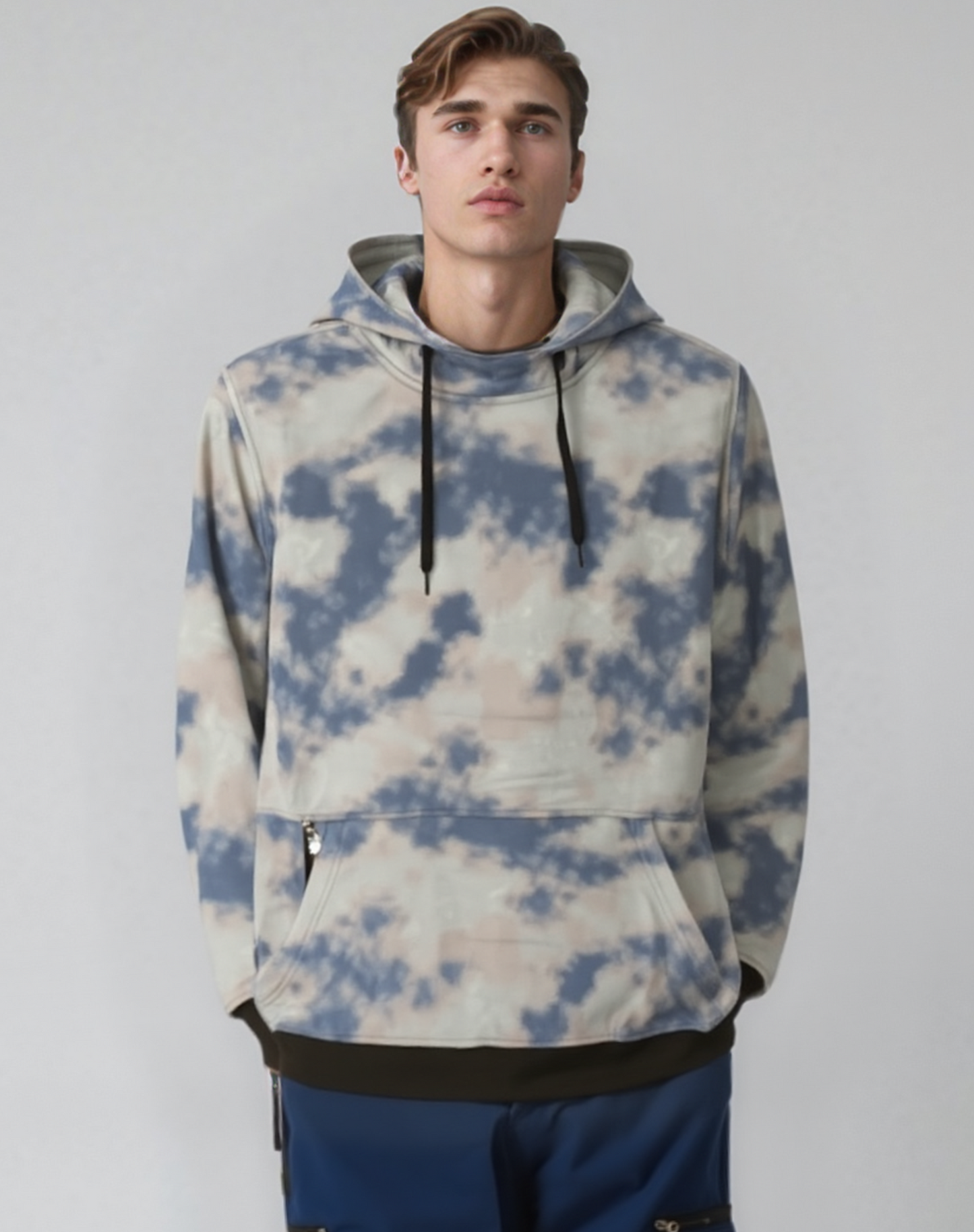 Men’s Printed Color Full Sleeves Spring Wear Pullover Hoodie