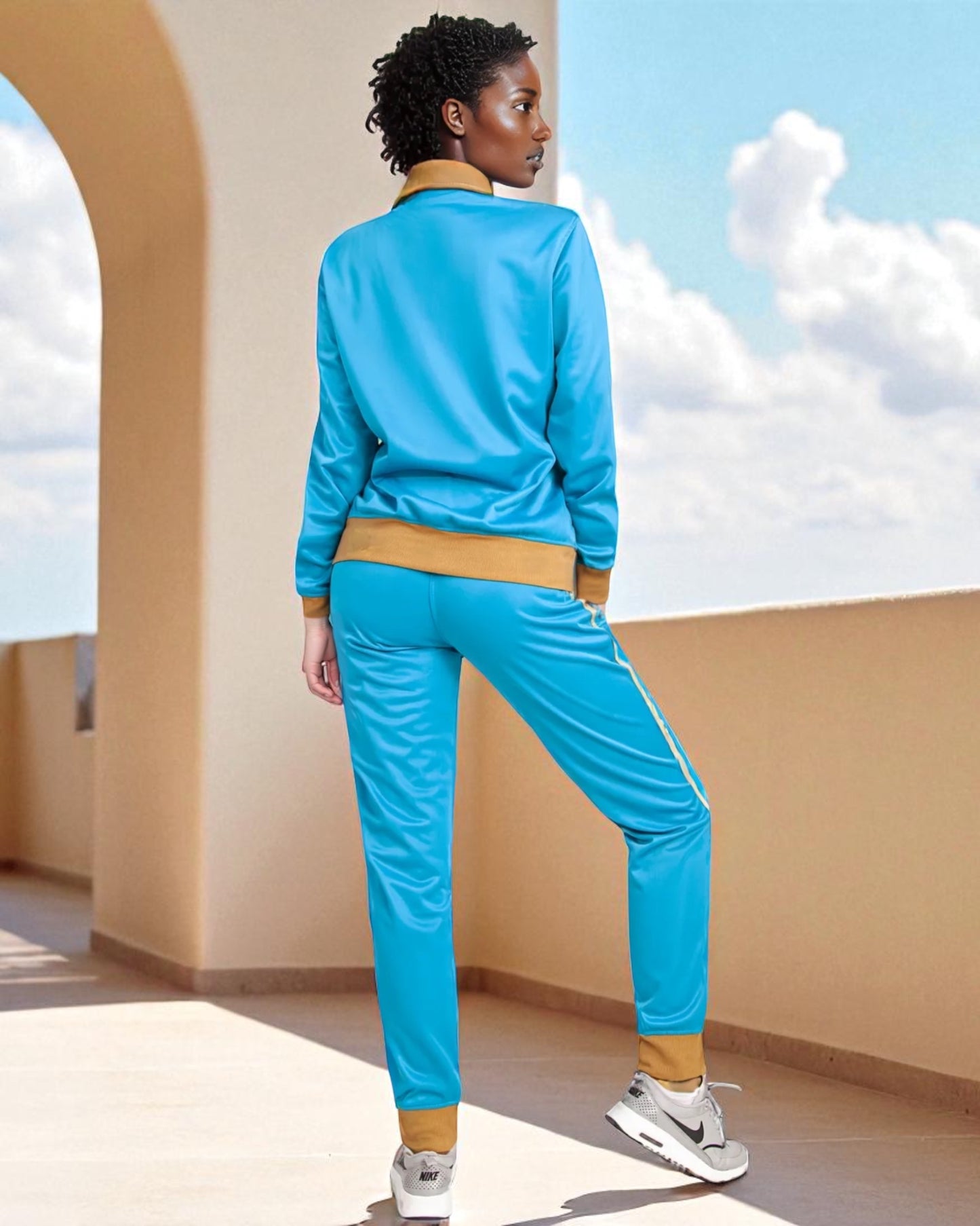 Women's 2-Piece Sunshine Jogger Tracksuit Track Jacket and Track Pants