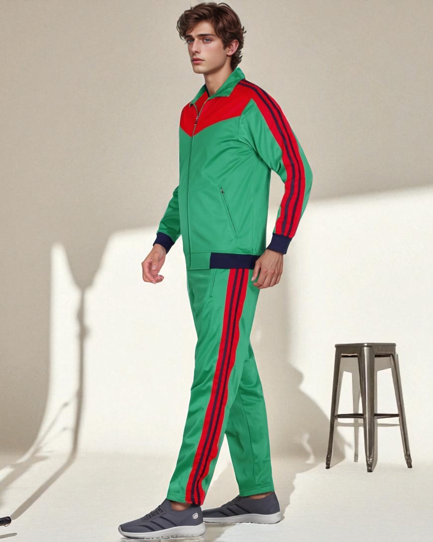 Men's Soft Athletic Tracksuit GYM Active Suit