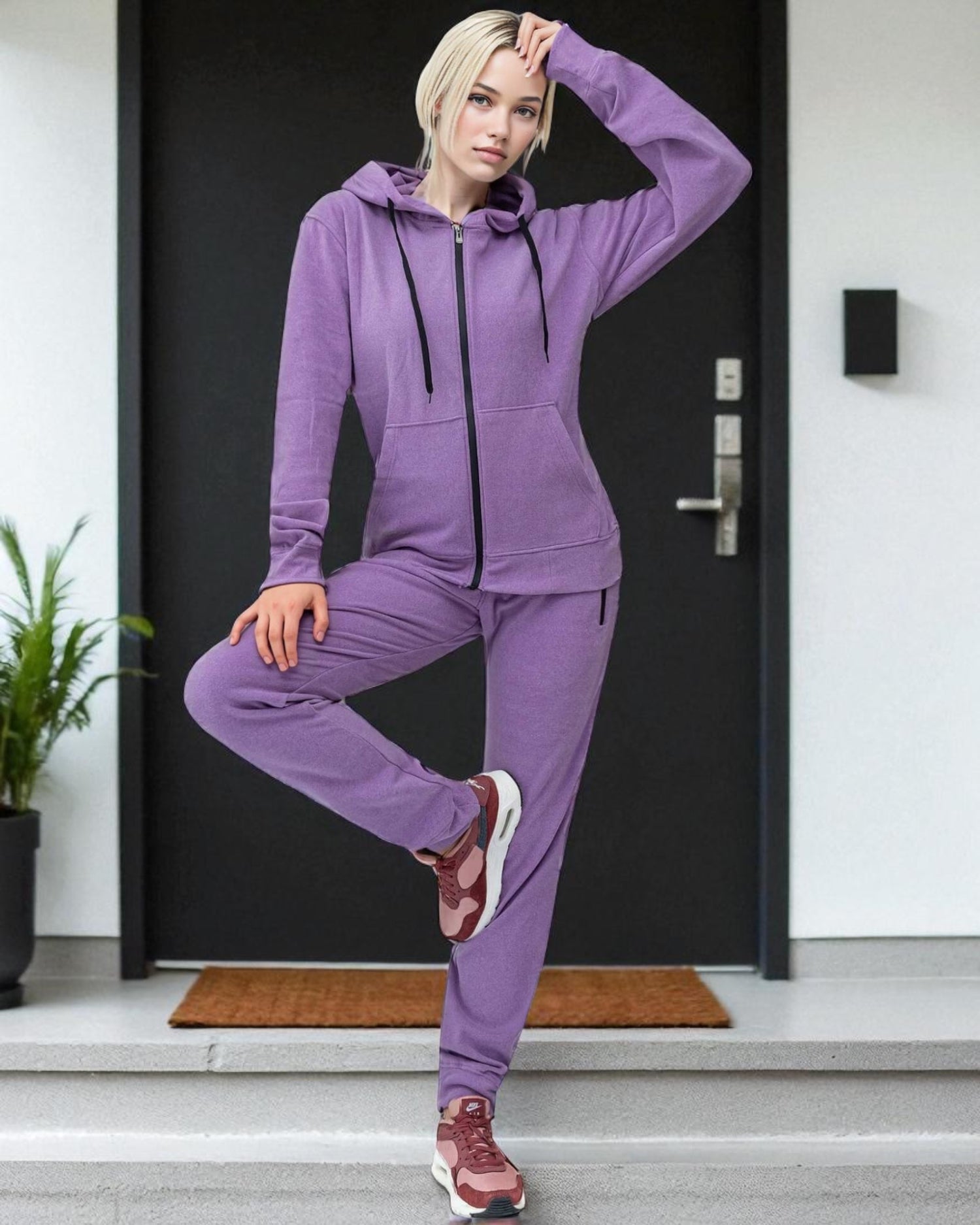 Women's Soft Stretch Warm & Comfy fleece 2-piece Sweatsuit