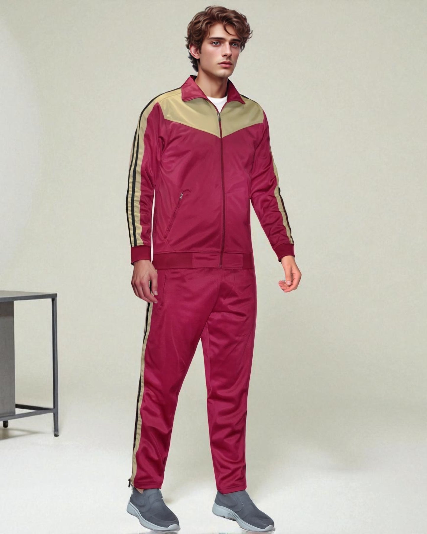 Men's Soft Athletic Tracksuit GYM Active Suit