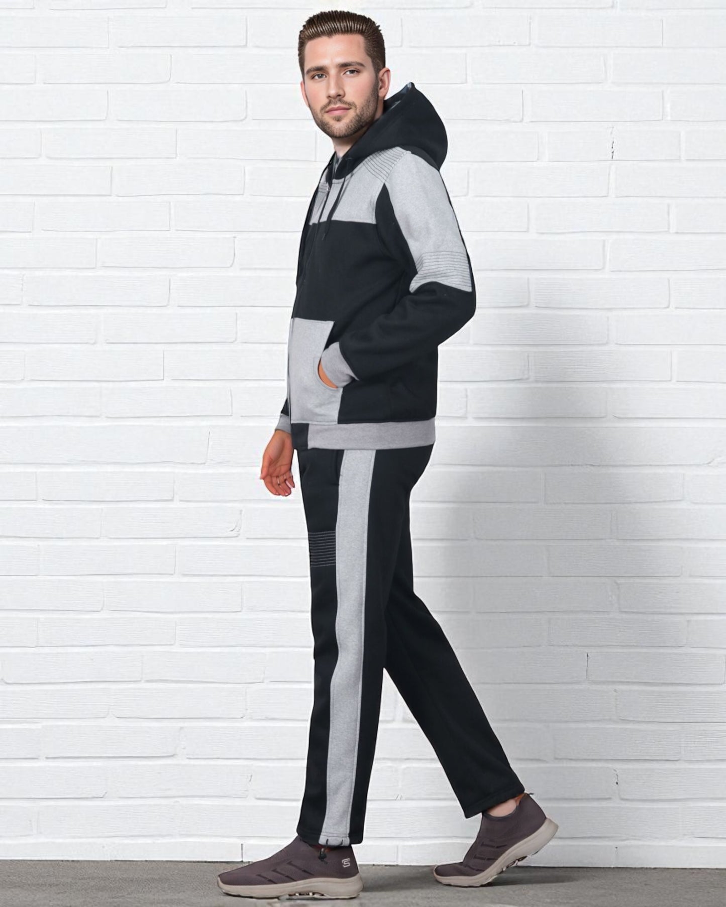 Men's Reef-Tech Fleece Sweatsuit biker stitch Set