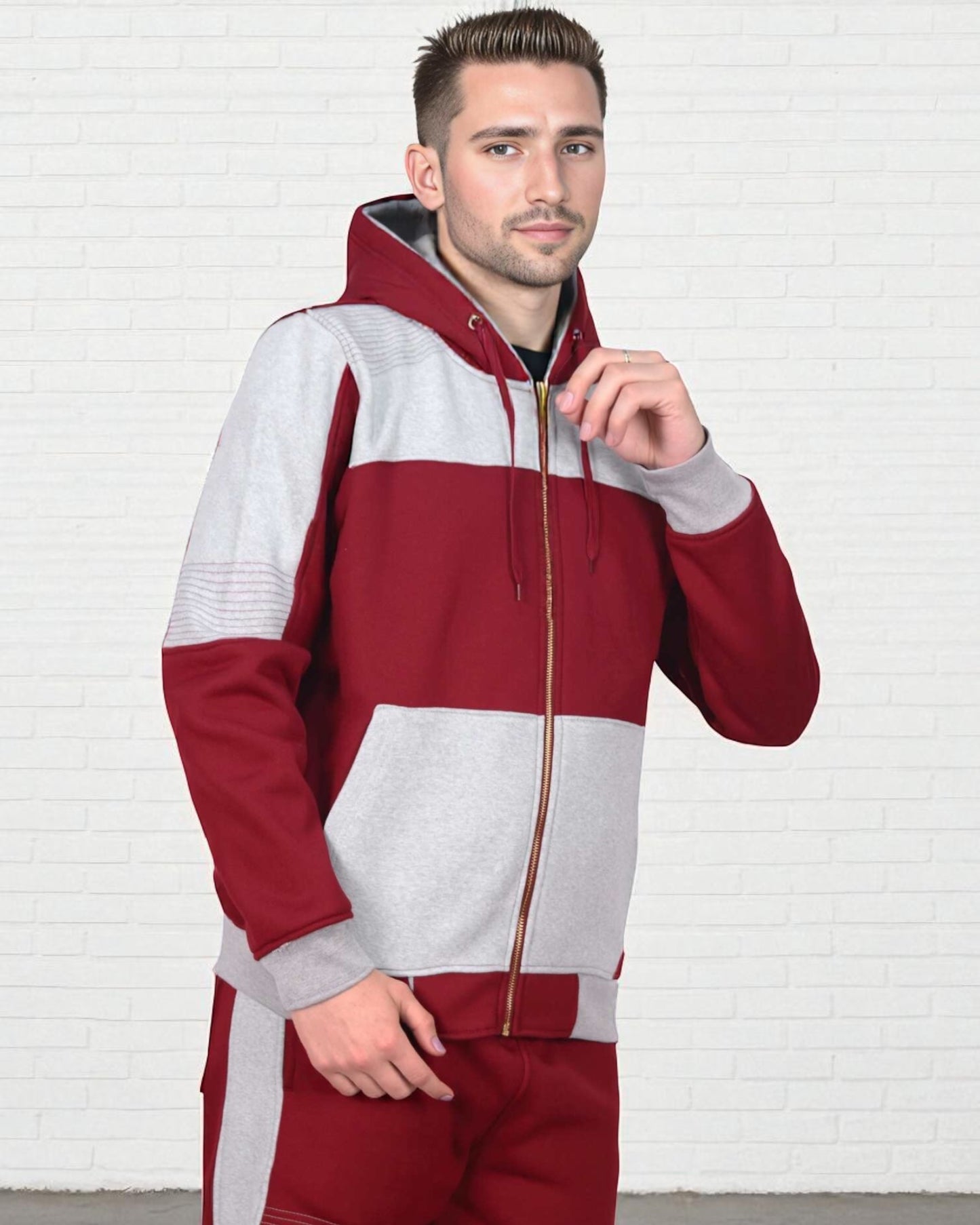 Men's Reef-Tech Fleece Sweatsuit biker stitch Set