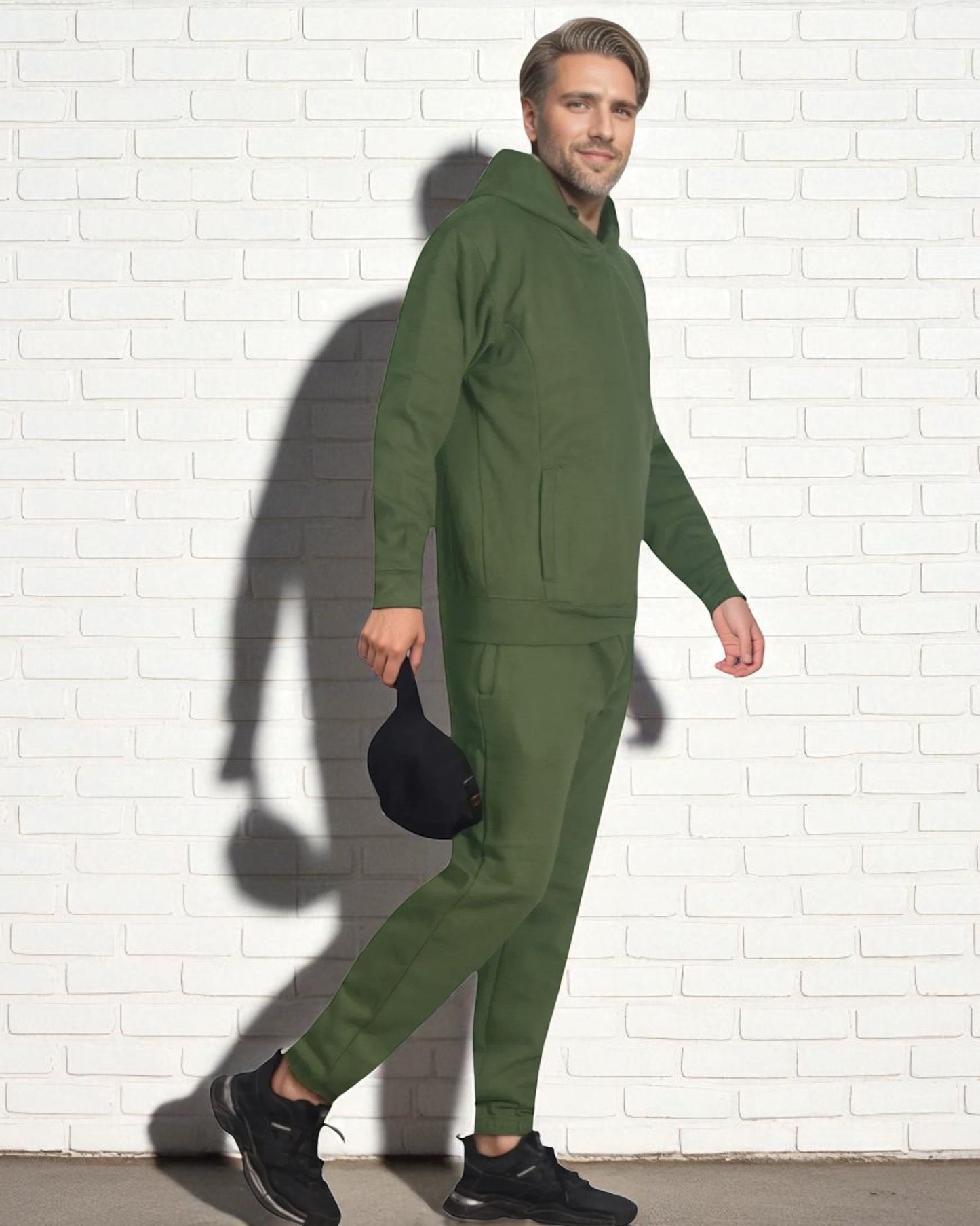 Men’s 2-Piece Classic Fleece Suit Pullover Hoodie Heavy Quality Fleece with Sweatpants