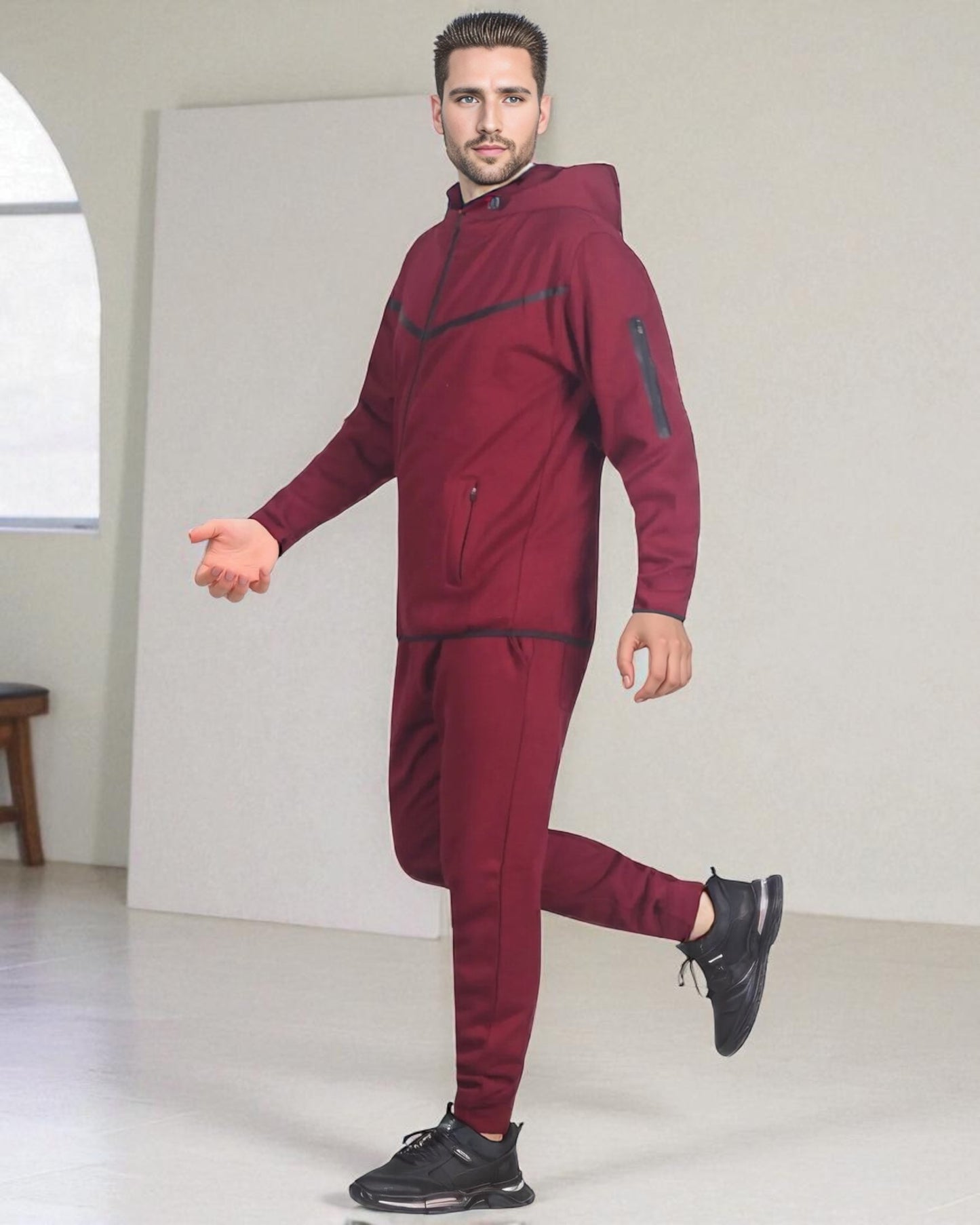 Men’s 2-Piece Sweatsuit Tech Fleece Heavy Winter Outfit