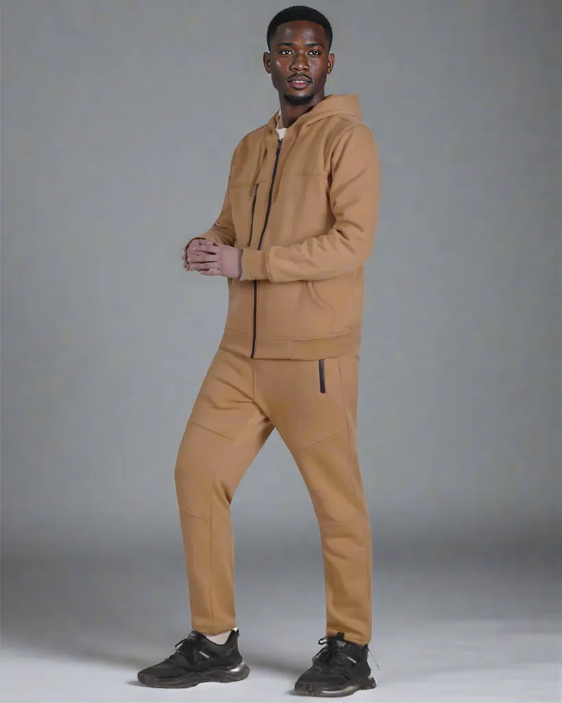 Men's Sweatsuit Soft Fleece Sweat Jacket with Sweatpants